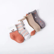 Organic Cotton Fox Socks For Toddlers | 5-pack Kids’ Fun Socks | Fox