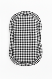 Black Gingham Ruffle Baby Lounger Cover (Ships June 8)