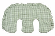 Beige Ruffle Gingham Twins Nursing Pillow Cover