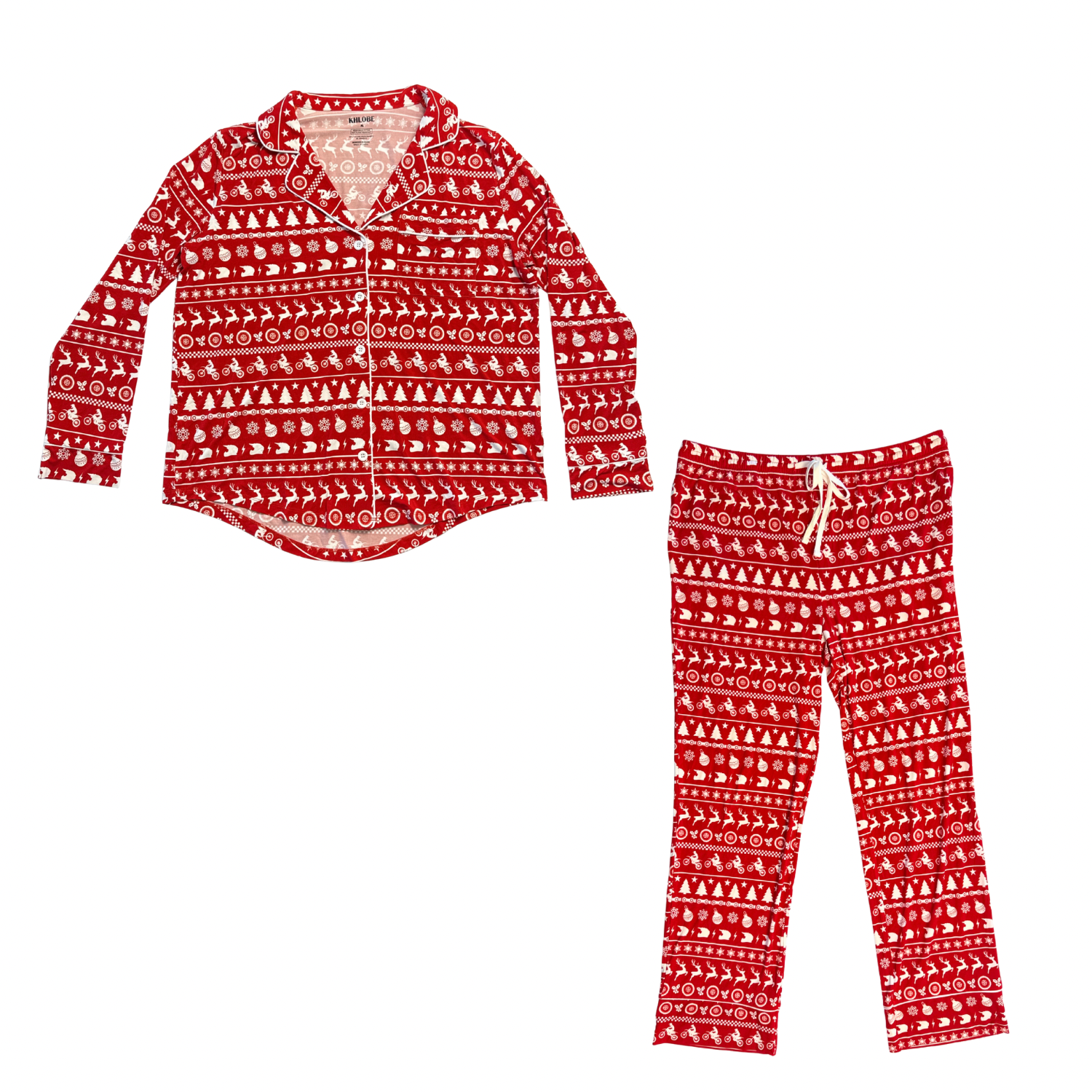Button-up Luxe Bamboo Christmas Pajamas