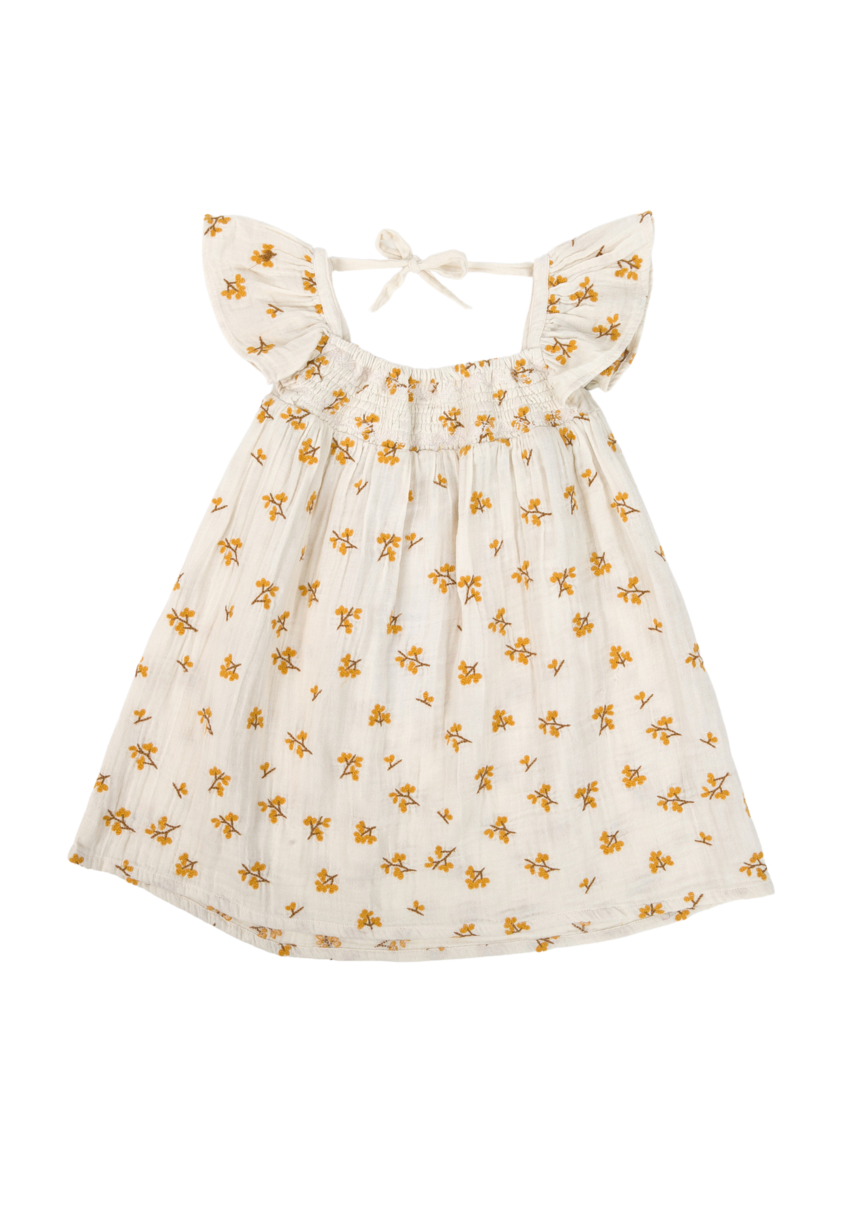 Haven | Organic Muslin Flare Dress | Ecru