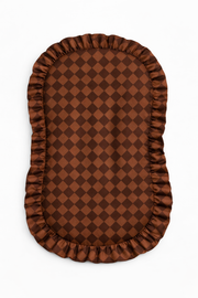 Brown Mocha Diamond Ruffle Baby Lounger Cover
