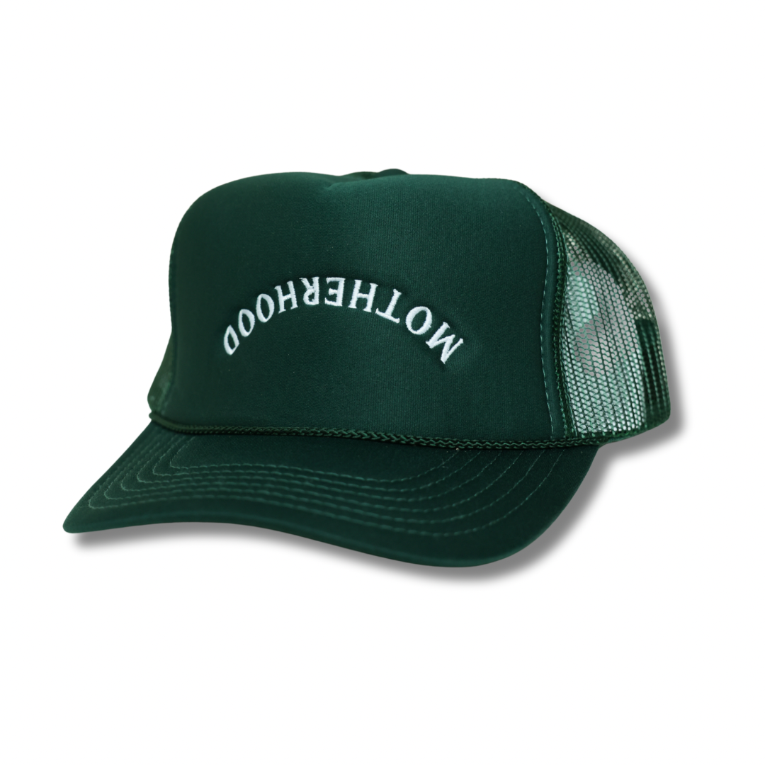 Motherhood Upside Down // Green Trucker