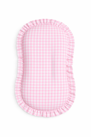 Pink Gingham Ruffle Baby Lounger Cover (Ships June 8)
