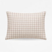 Haven Beige White Gingham Standard Pillowcase