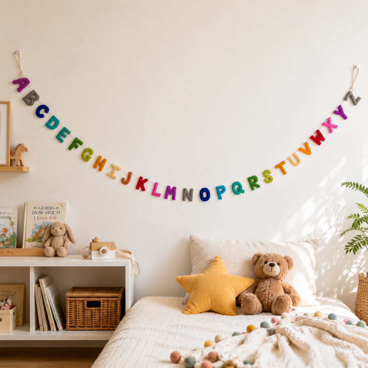 Rainbow Alphabet Banner Kids Room Garland 7ft