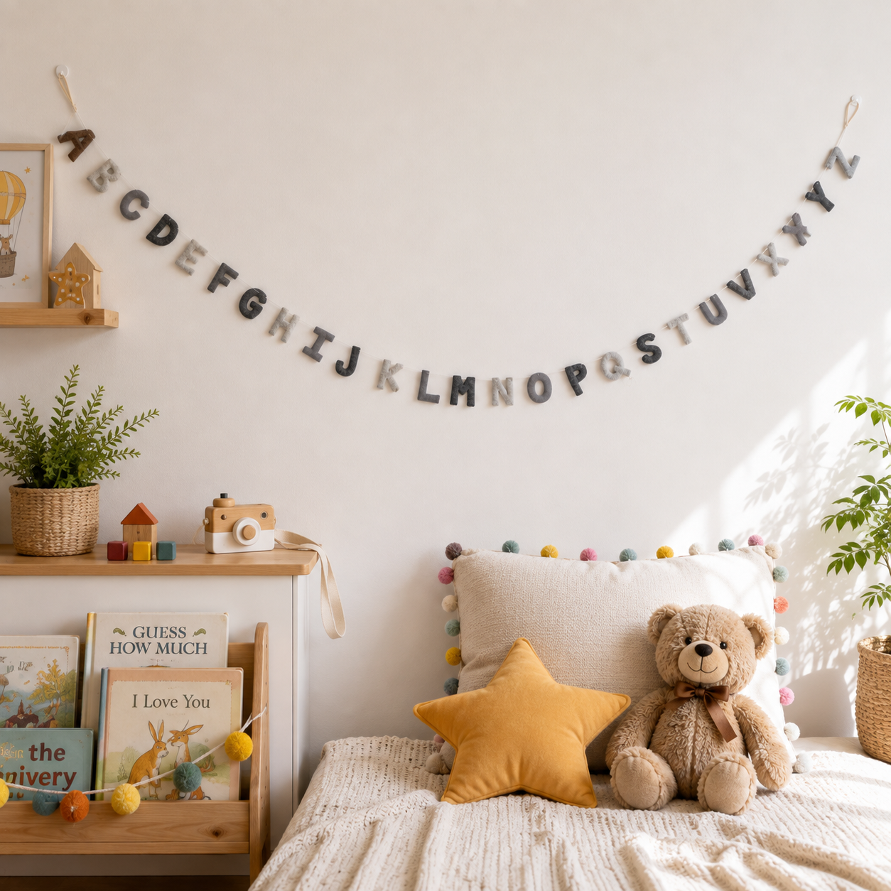 Rainbow Alphabet Banner Kids Room Garland 7ft