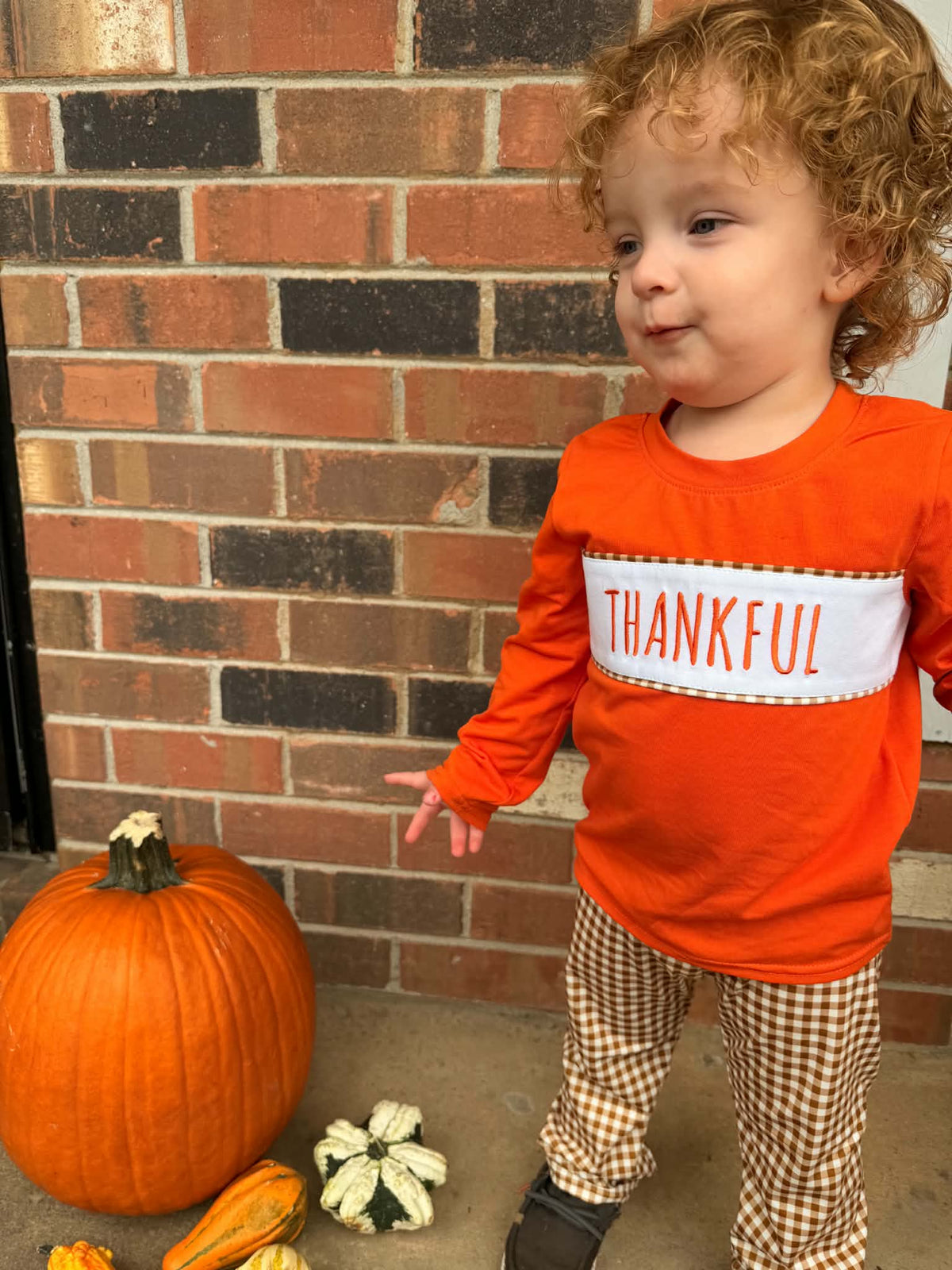 Thankful - Orange Boy Set