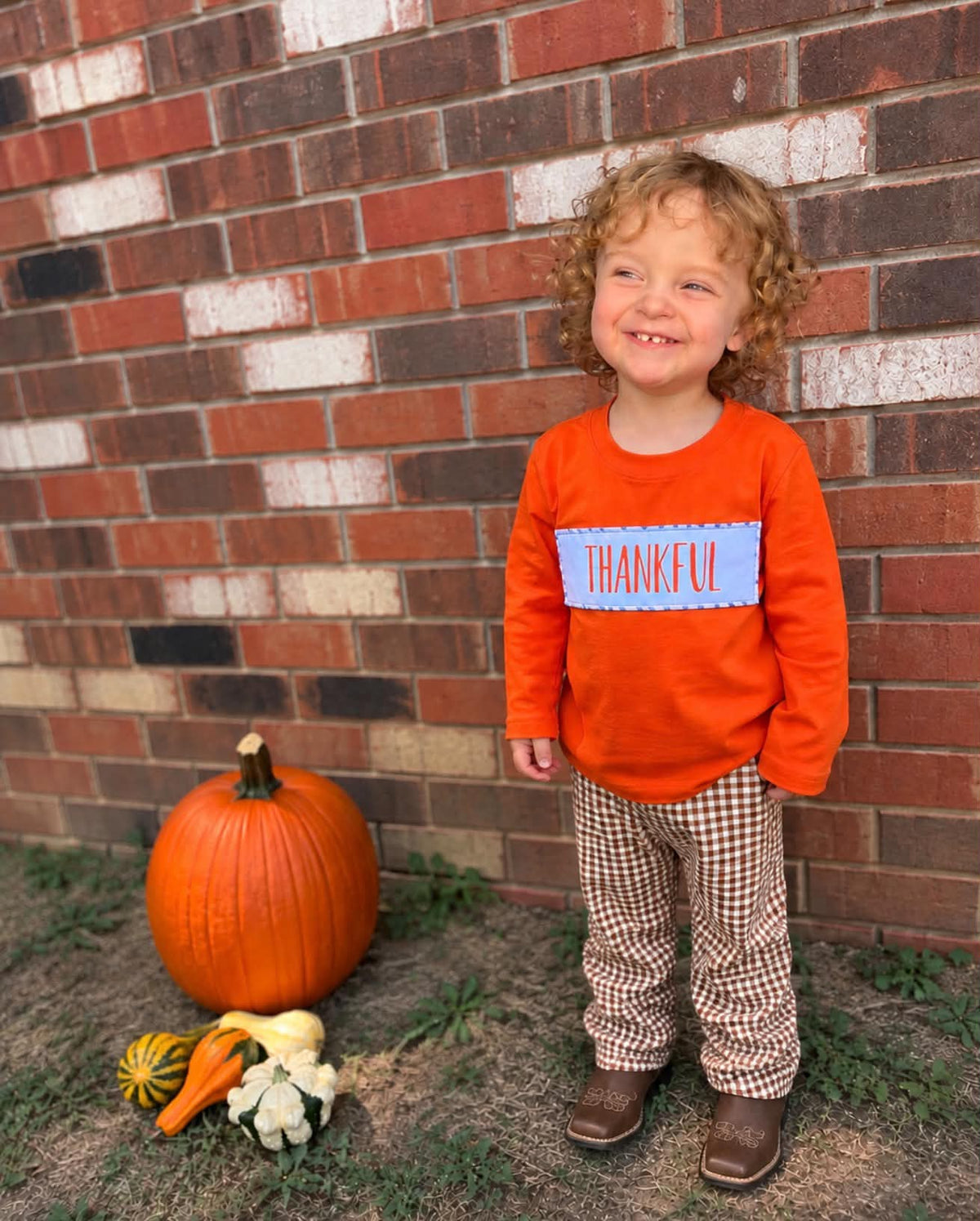 Thankful - Orange Boy Set