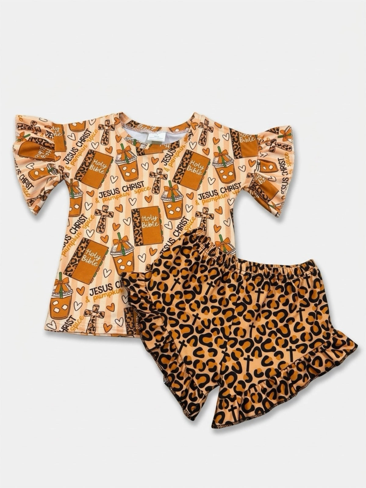 Jesus And Pumpkin Spice Ruffle Set