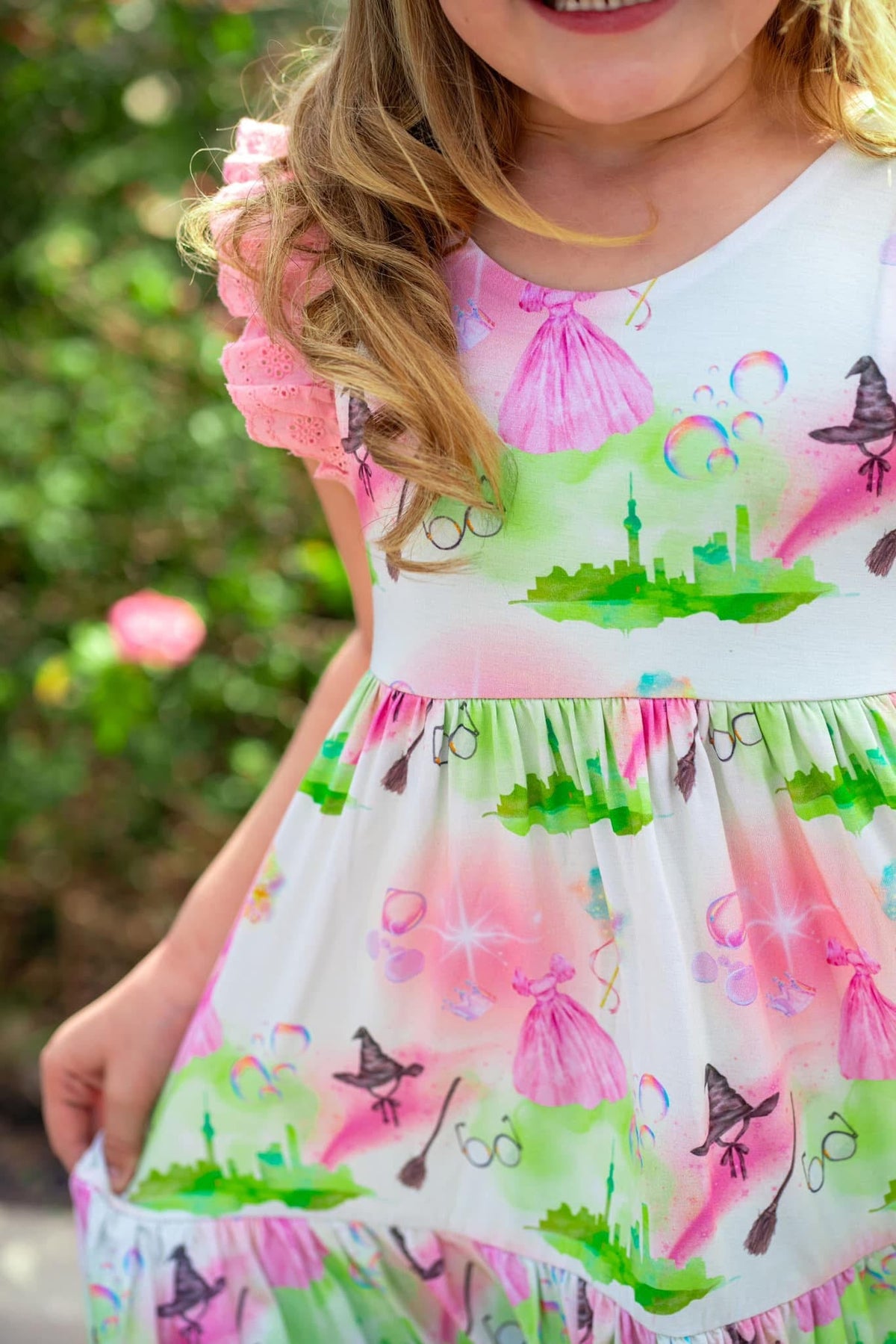 Popular Ruffle Lace Sleeve Tiered Twirl