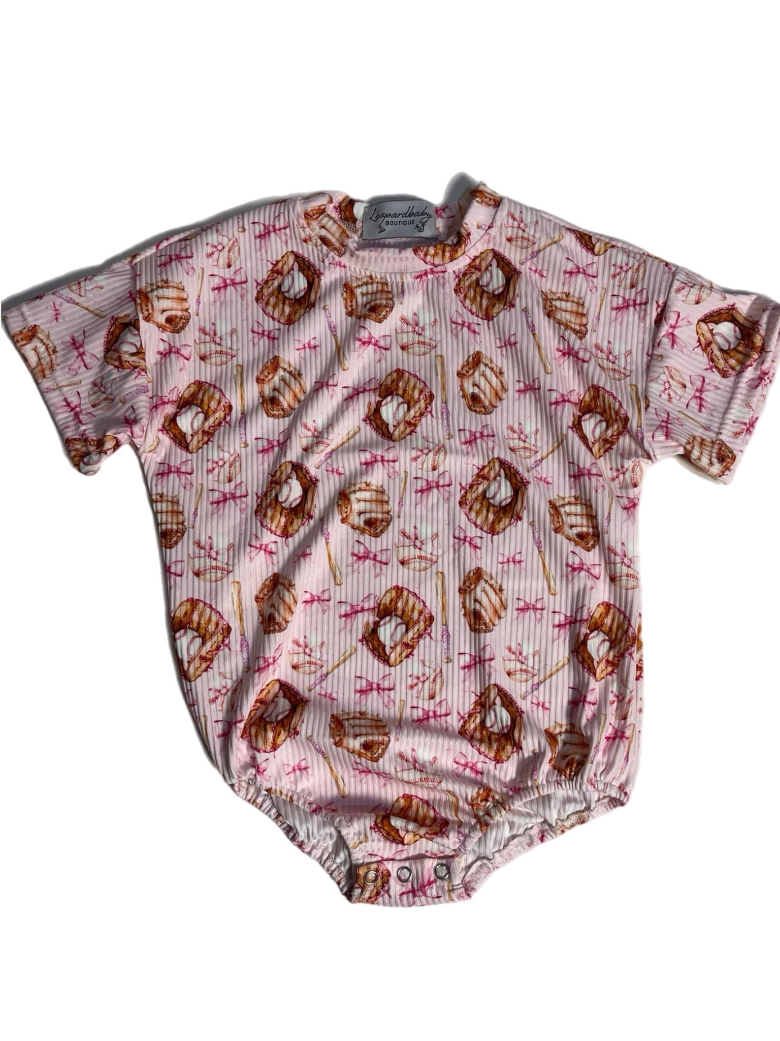 Ribbed Baseball Glove & Bows Bubble