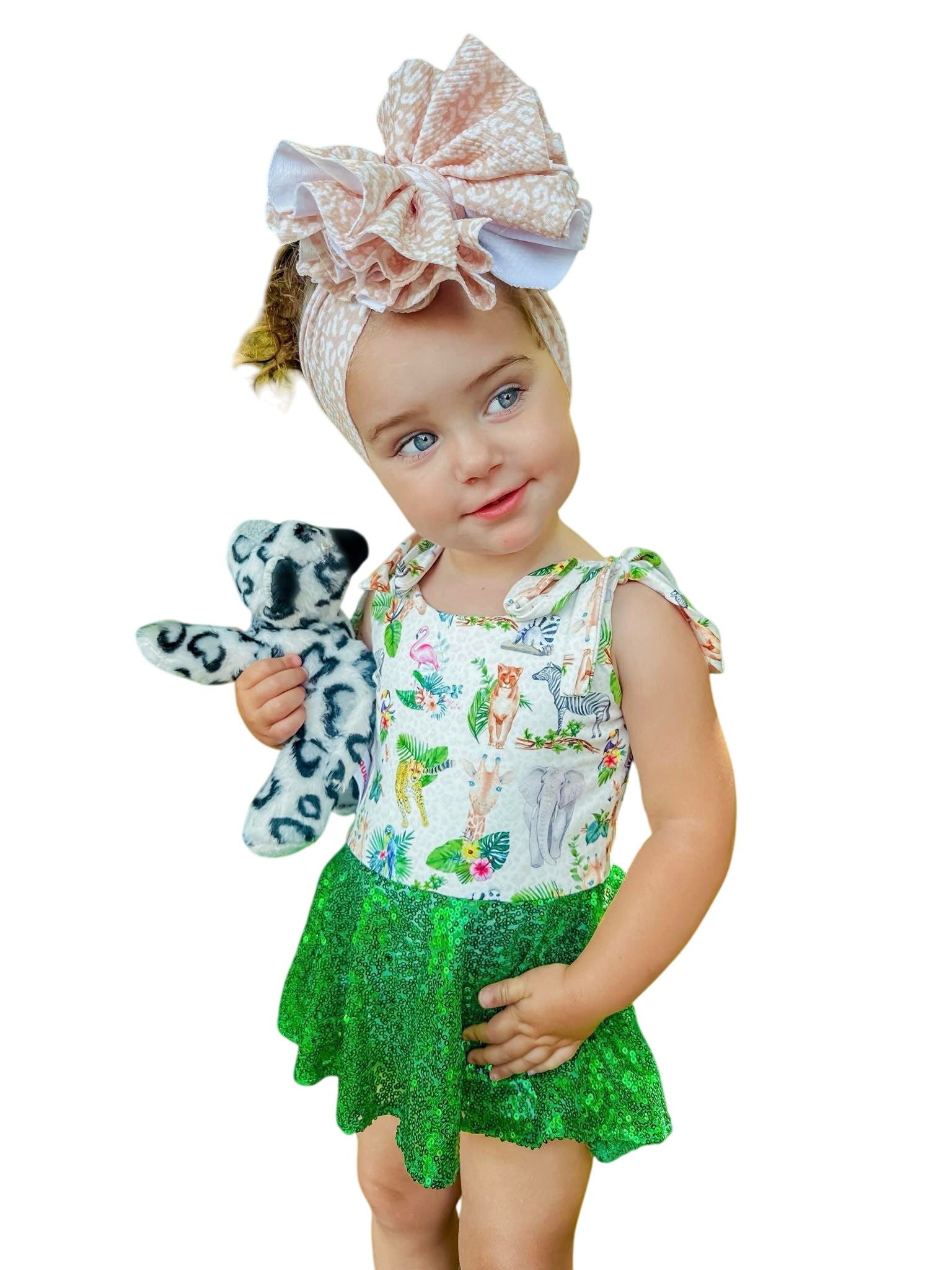 Safari Mesh Tie Romper