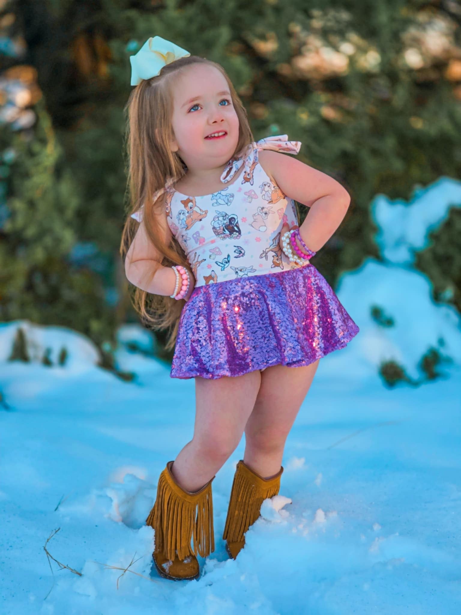 Thumper Sequin Tie Romper