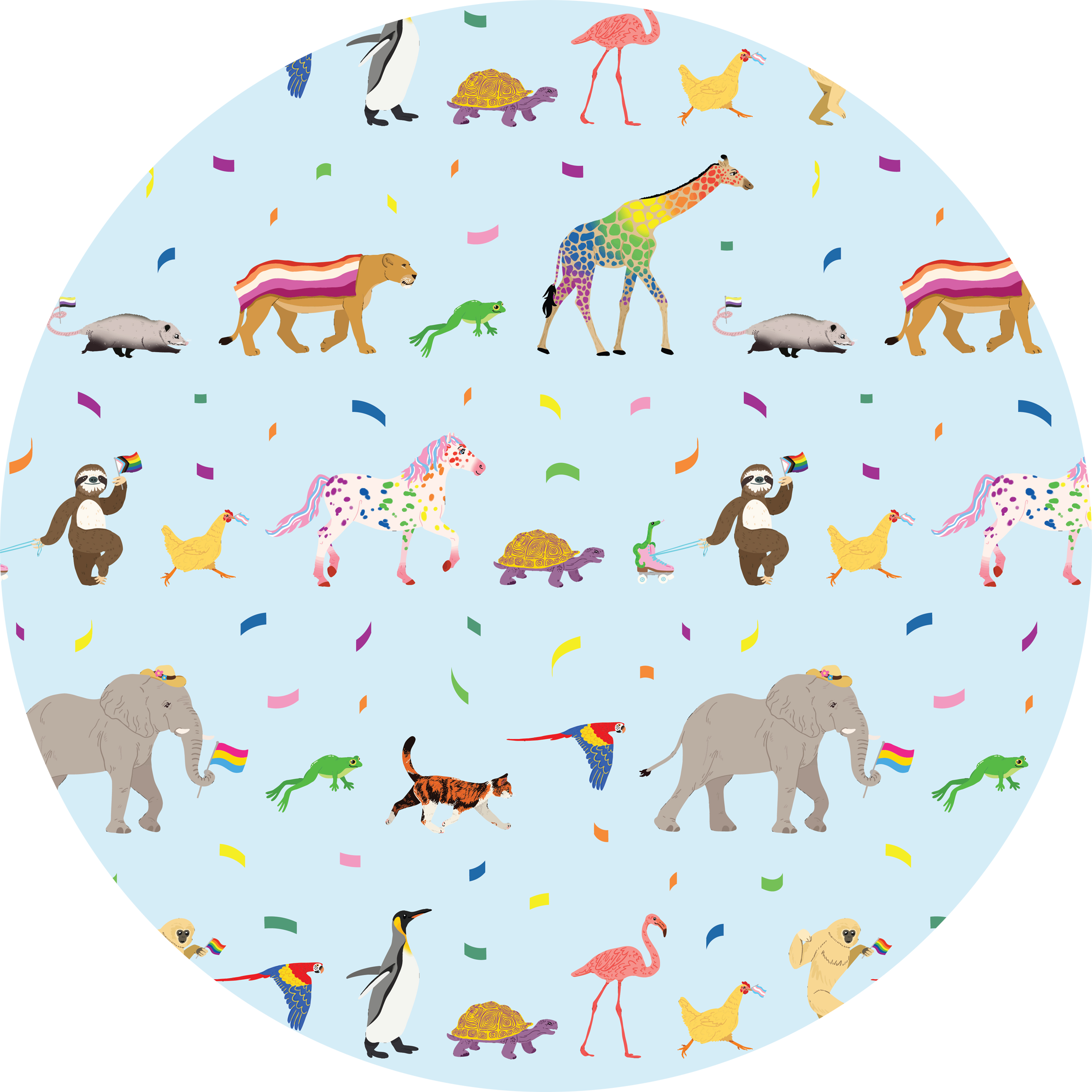 Rainbow On My Parade Pride Adult Bamboo Joggers Pajama Pants