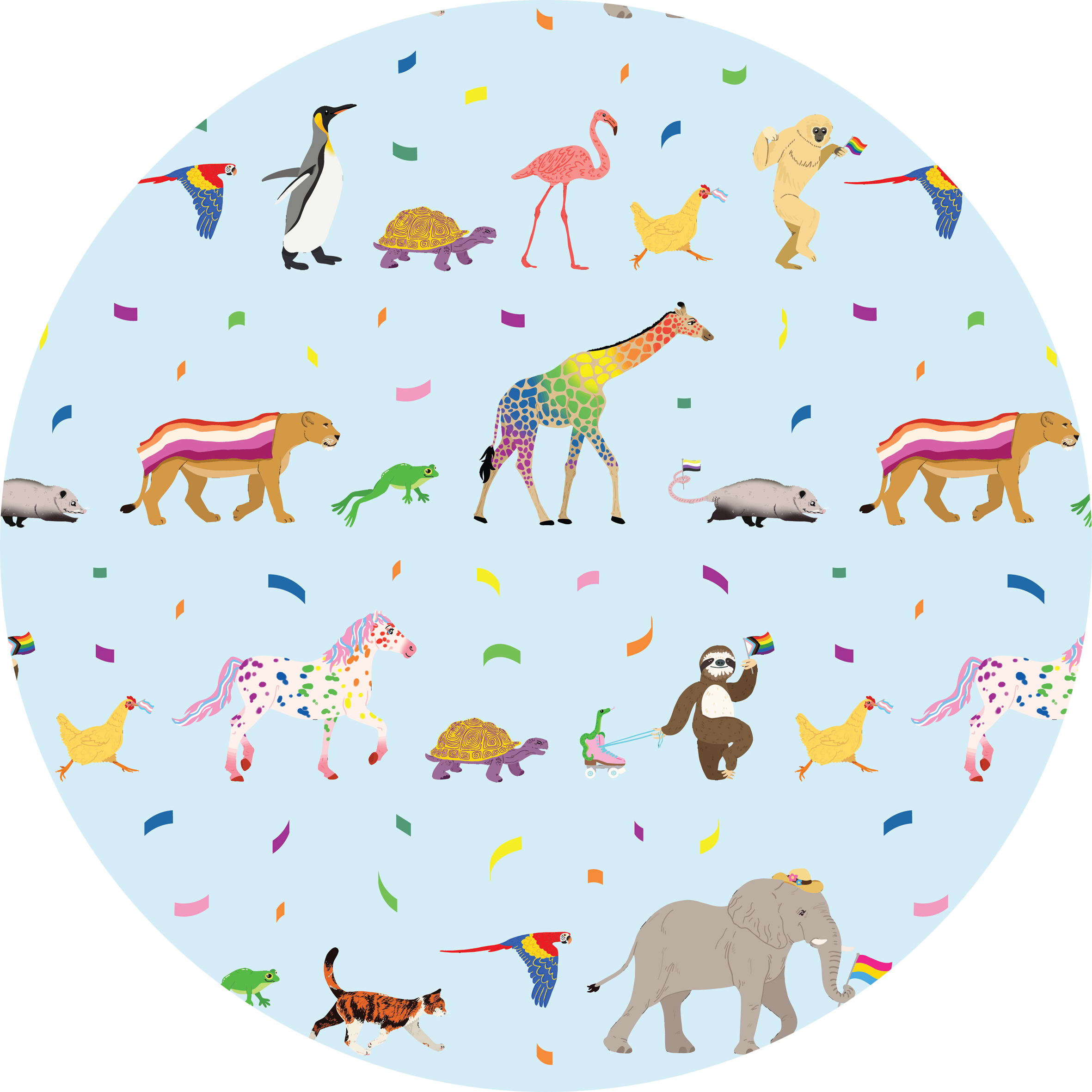 Rainbow On My Parade Bamboo Two Piece Shorts Pajama Set