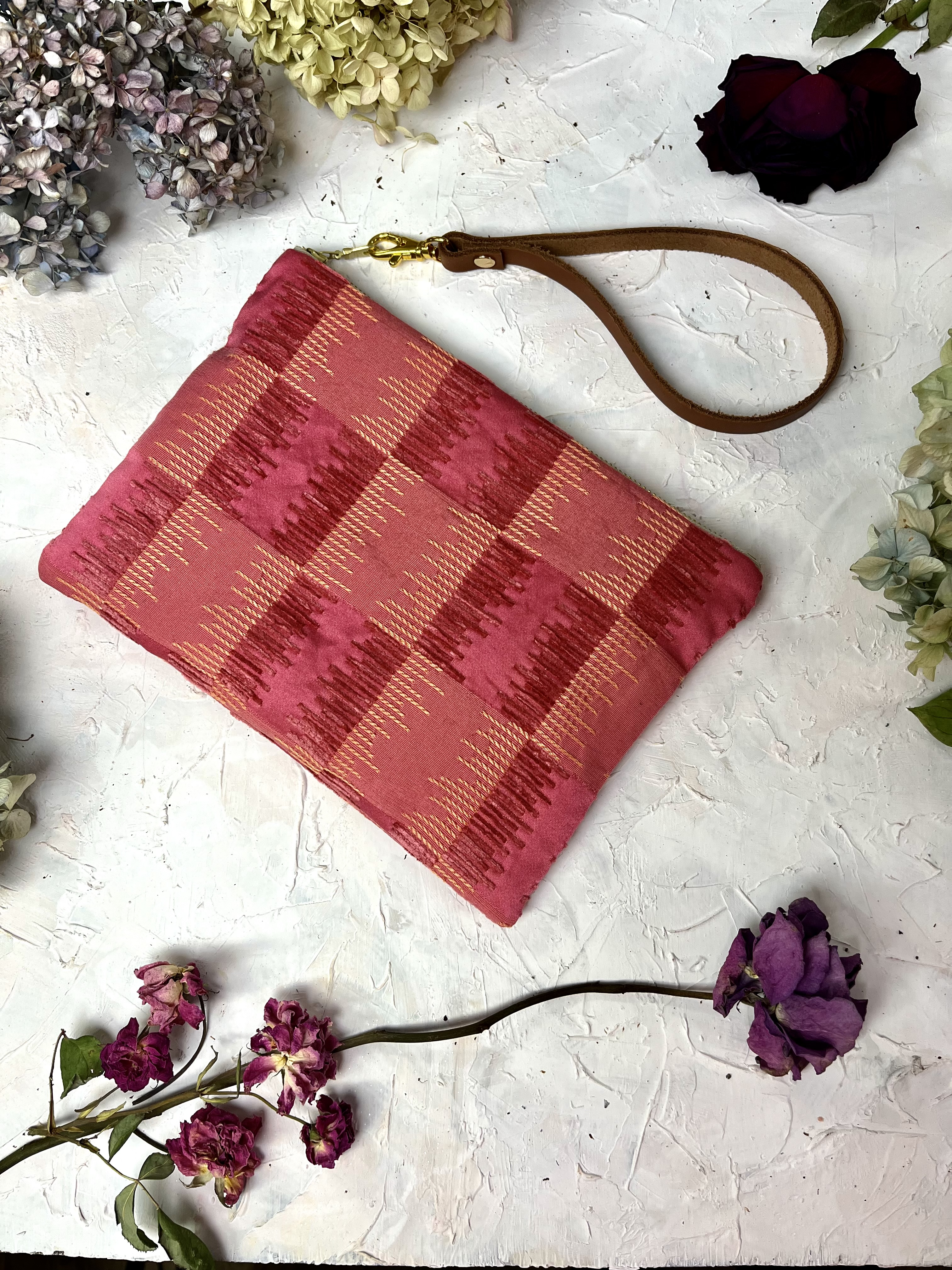 Shades Of Apricot Wristlet Purse