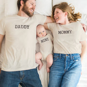 Custom Mom, Dad And Baby Embroidered Matching Family Shirts