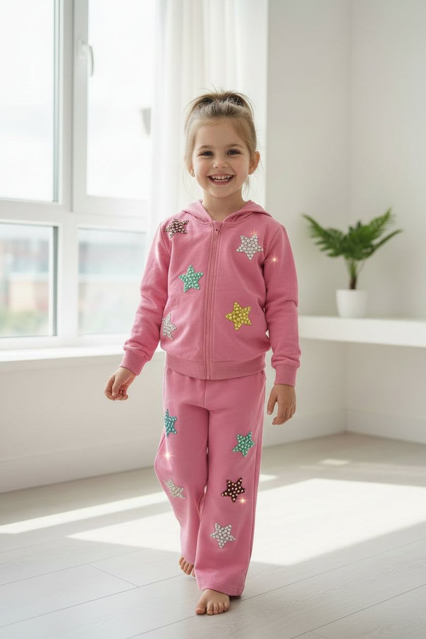 Tweenstyle By Stoopher - Rhinestud Star Sweatsuit
