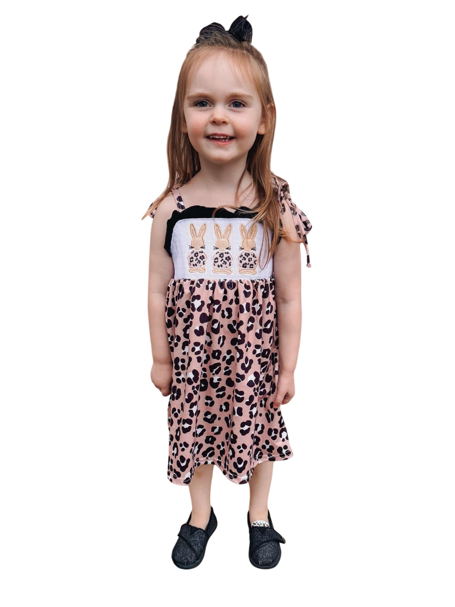 Smocked Leopard Bunny Dress