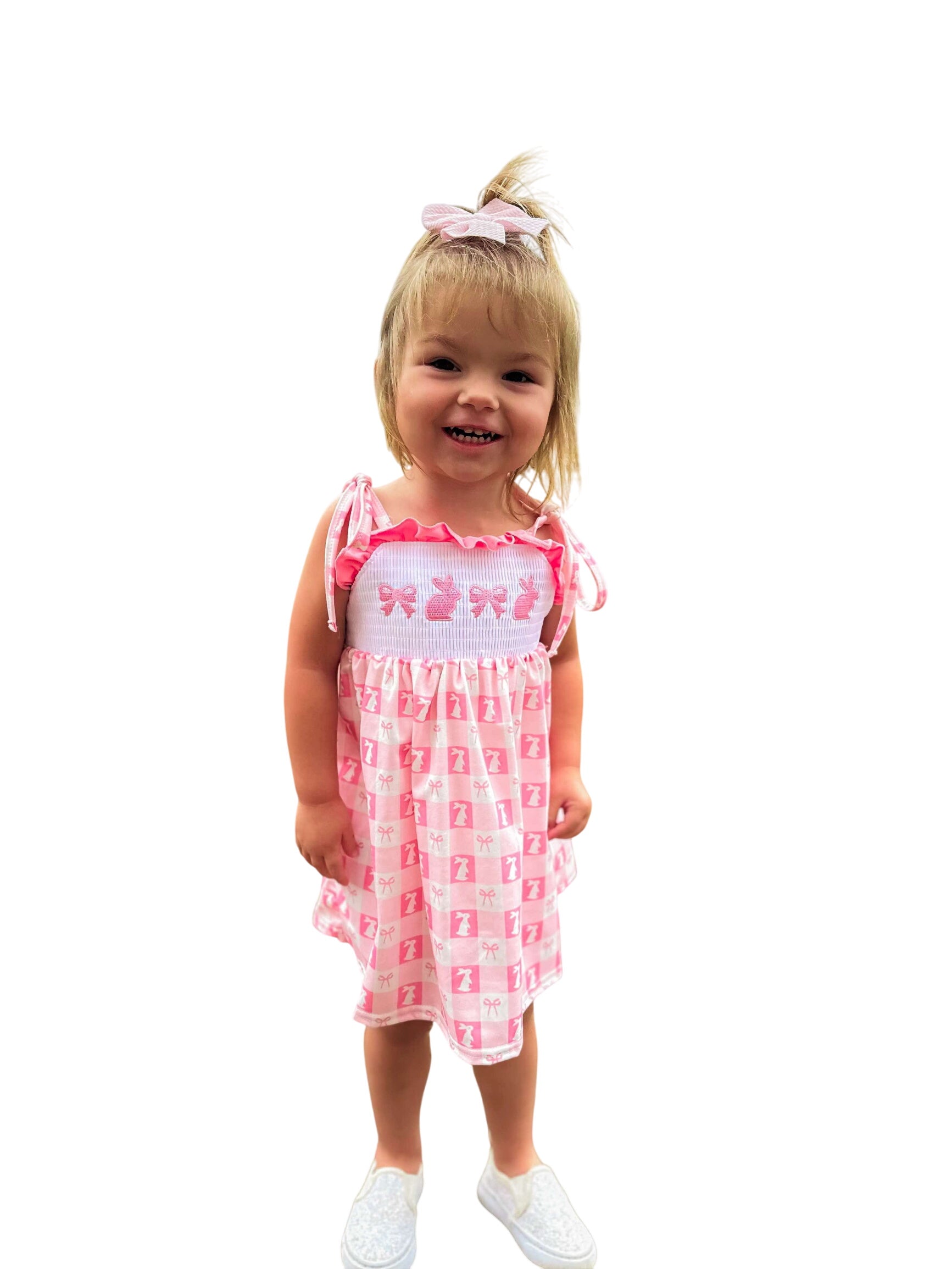 Smocked Bunny Bows Dress