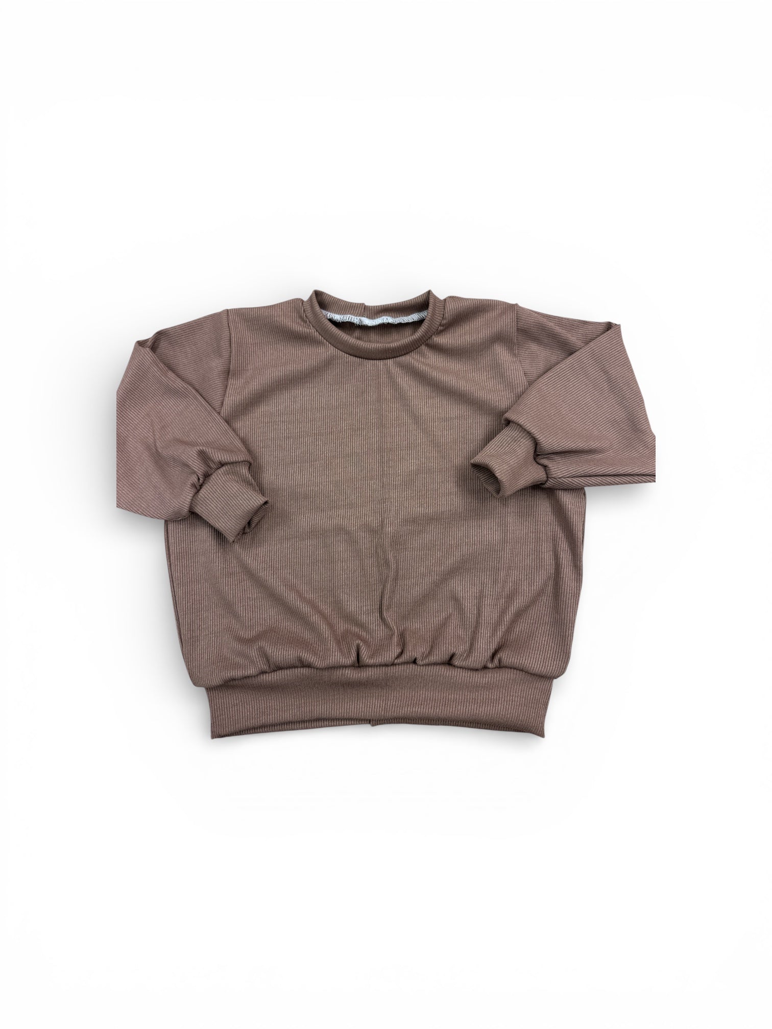 Coffee Ribbed Oversized Sweater