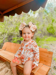 Floral Rash Guard Swimsuit