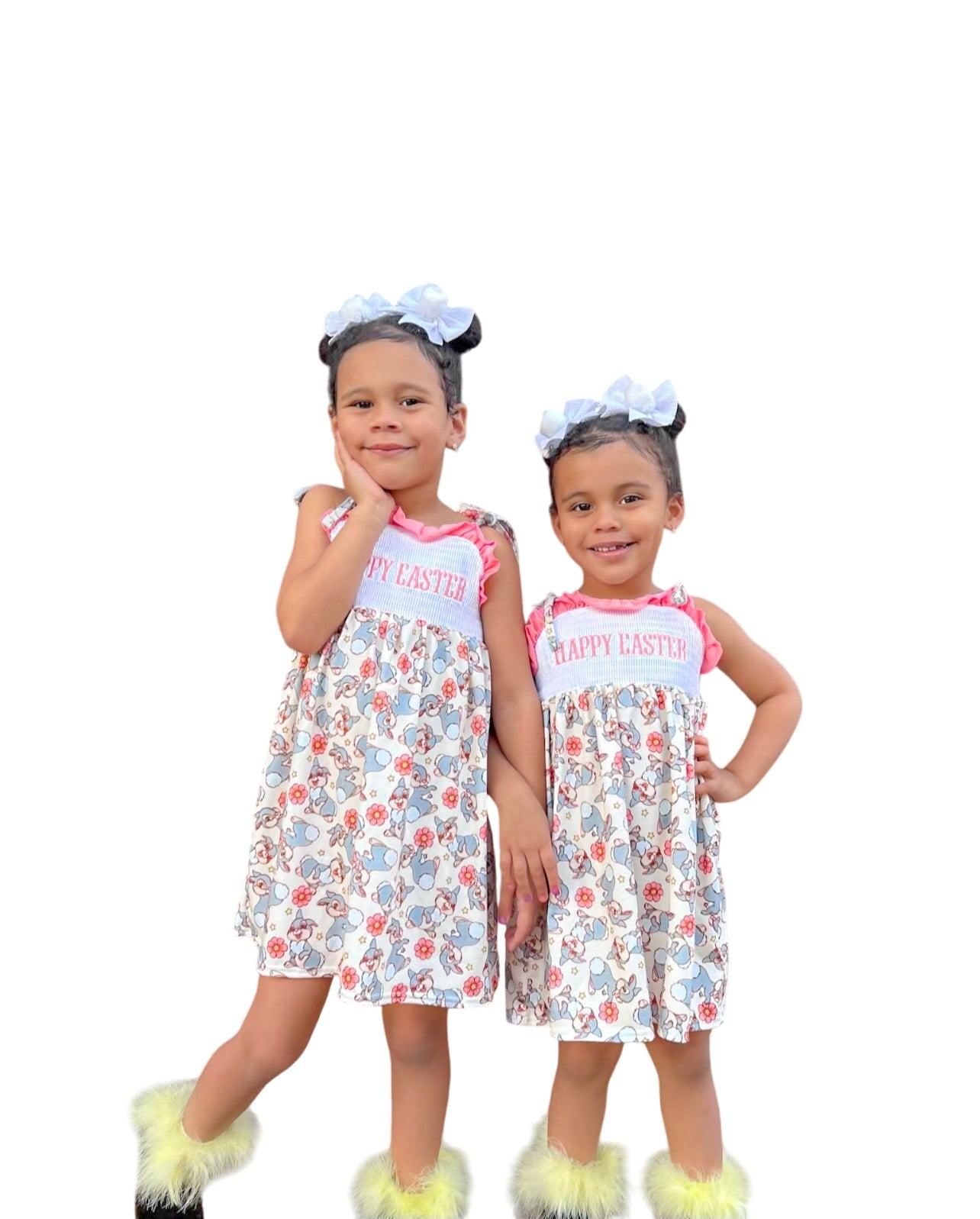 Smocked Happy Easter Thumper Dress