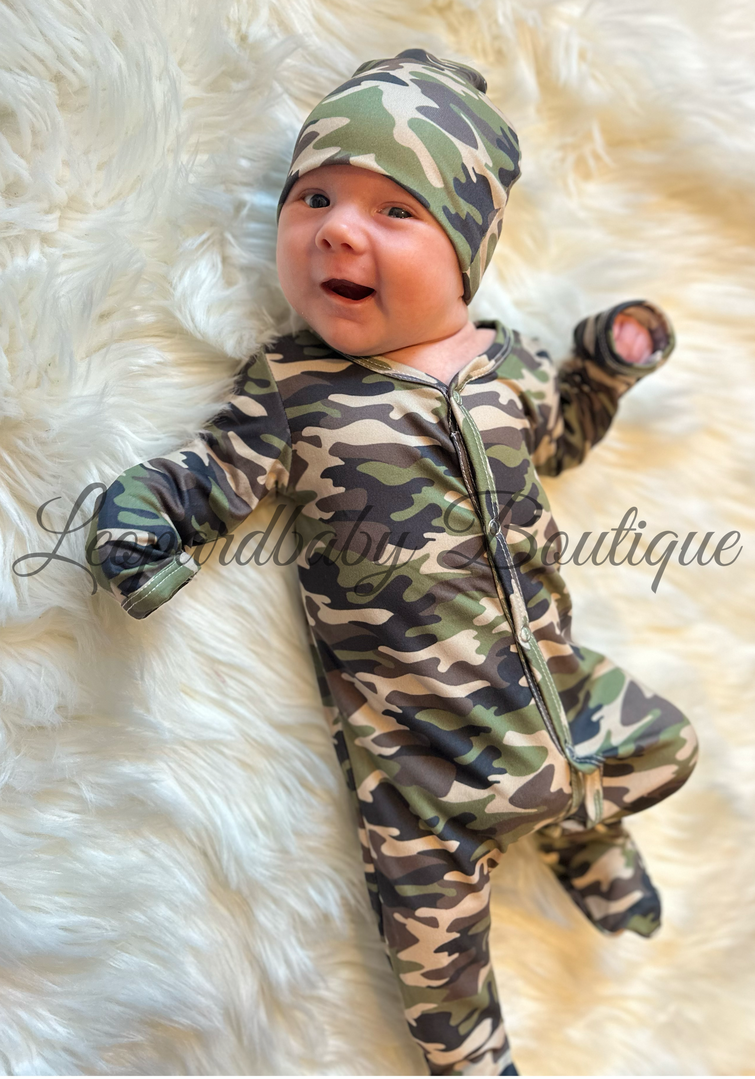 Newborn Camo Sleeper Set