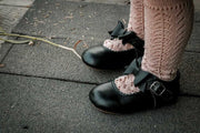 Bow Mary Jane - Black Smooth Leather