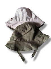 Bucket Hat In Geography Linen