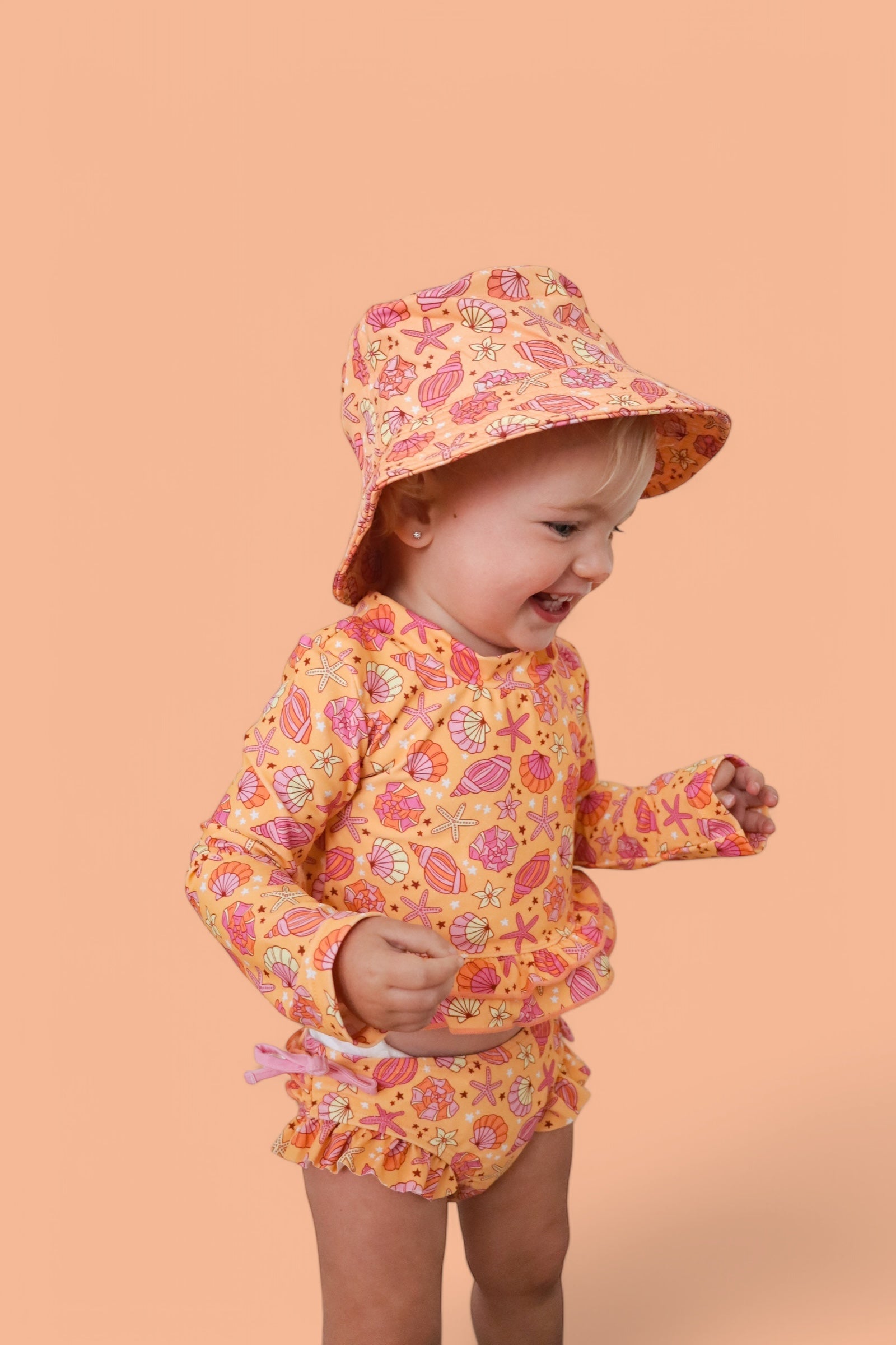 Shello Summer Dream Two-piece Rash Guard Ruffle Swim Suit