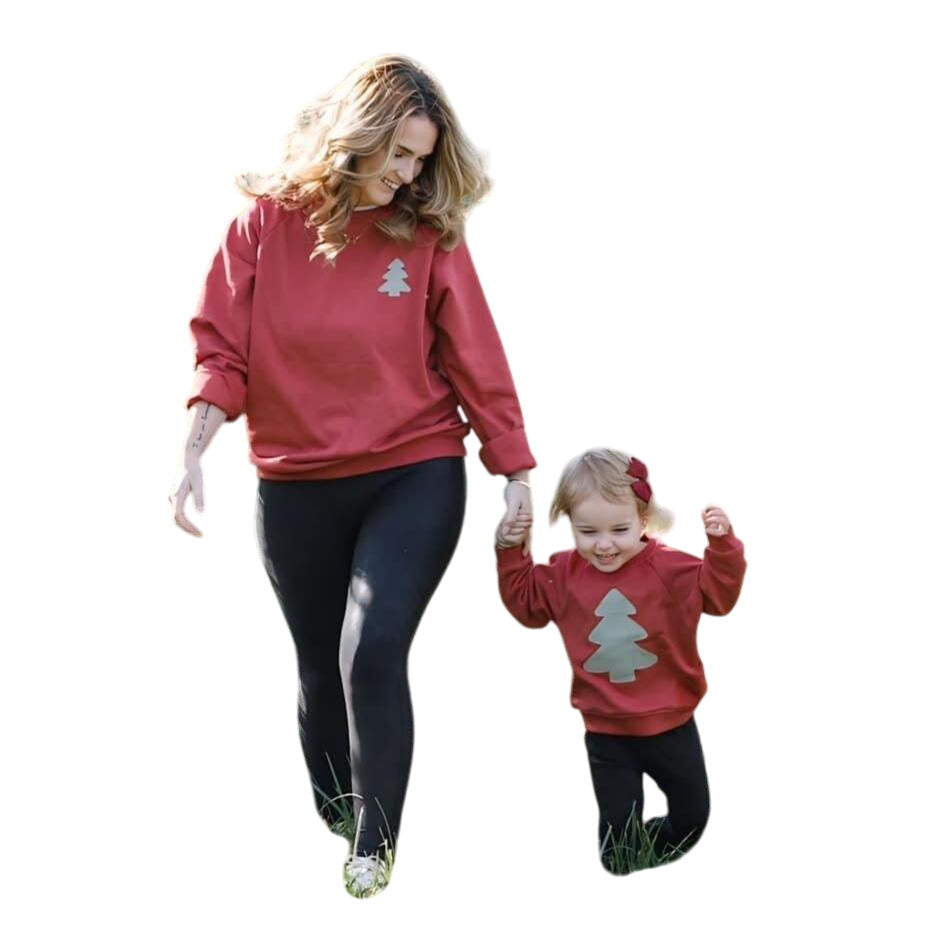 Adult Christmas Tree Patch Crewneck Sweatshirt