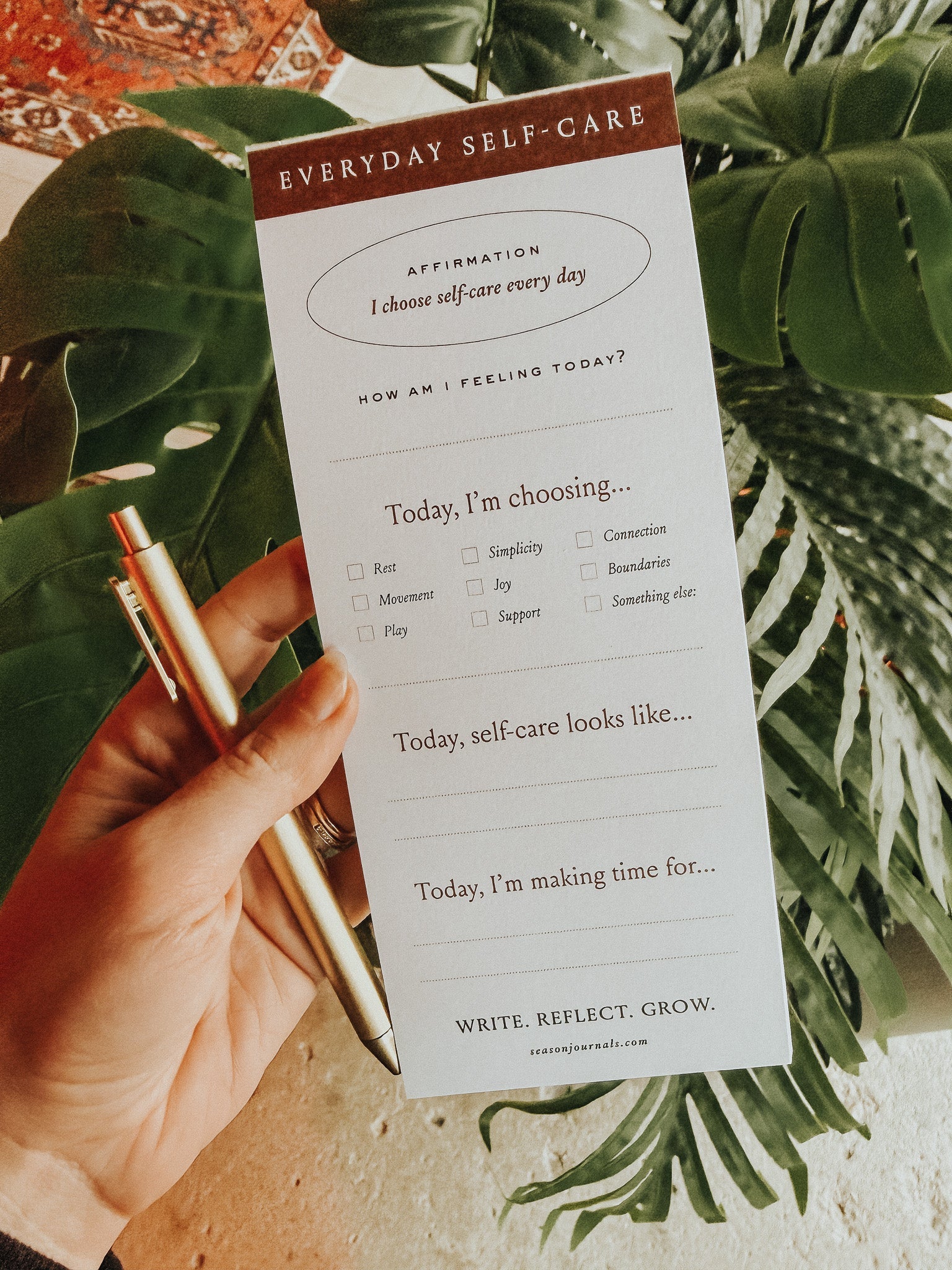 Everyday Self-care Notepad