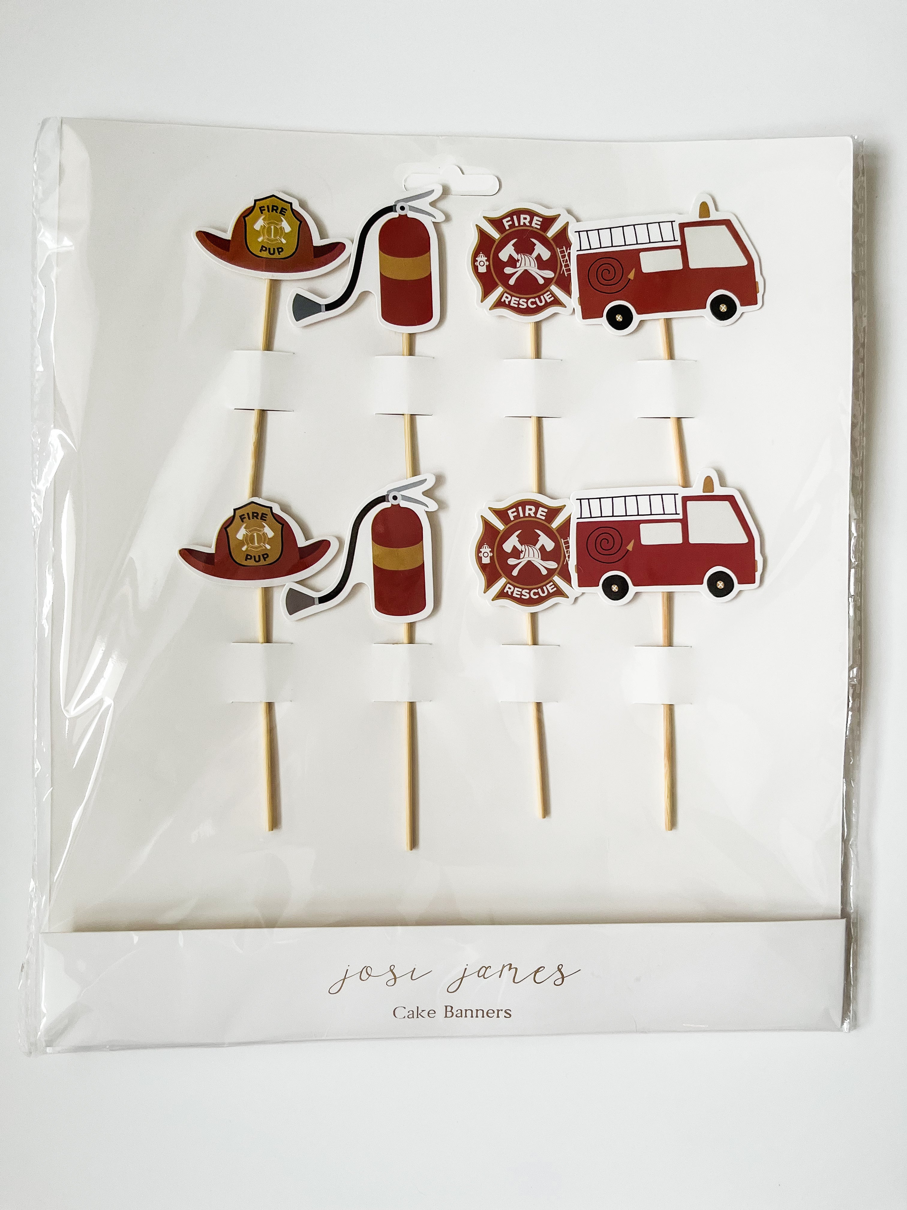 Fire Truck Toppers (8 Count)