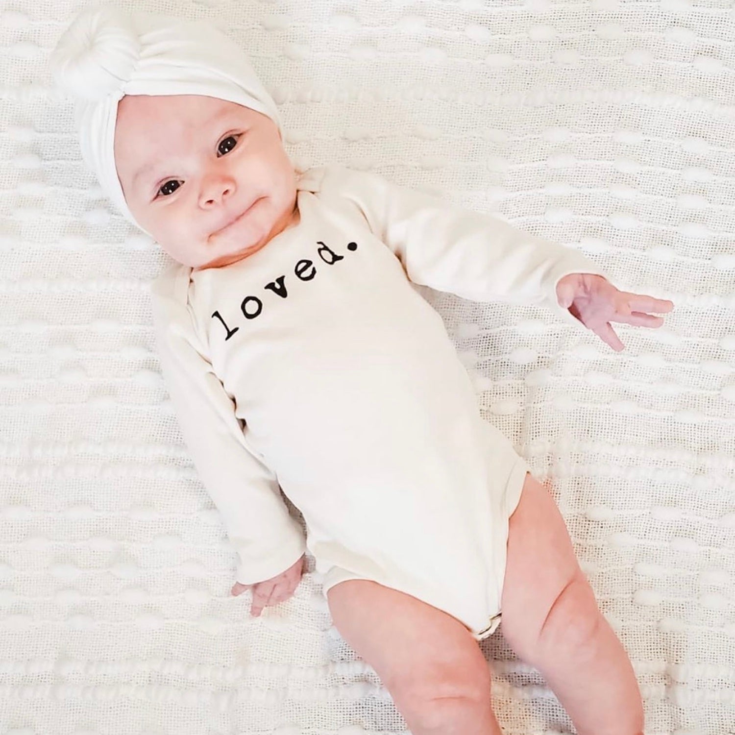 Loved. - Long Sleeve Organic Baby Bodysuit