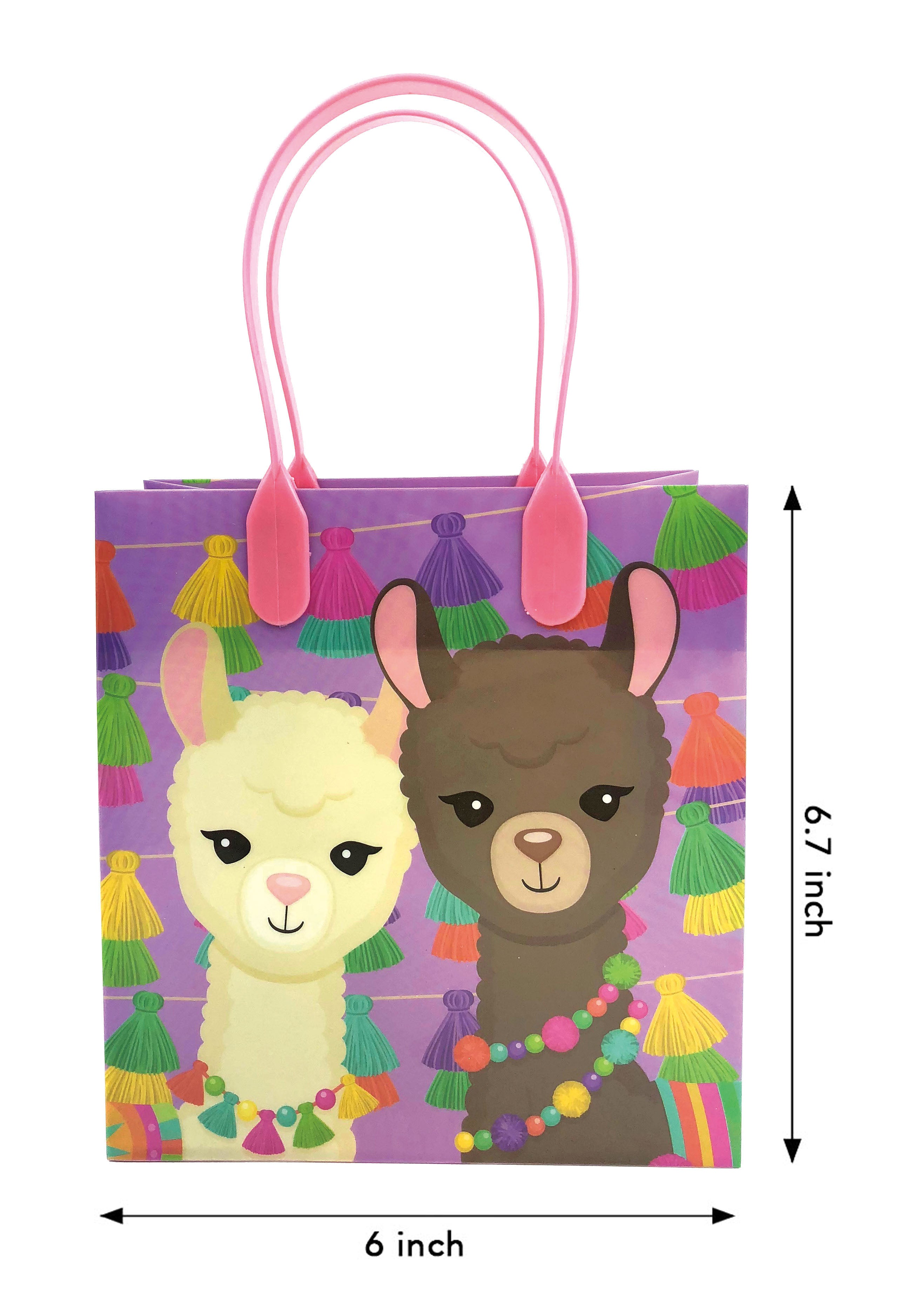 Llamas Party Favor Treat Bags - Set Of 6 Or 12