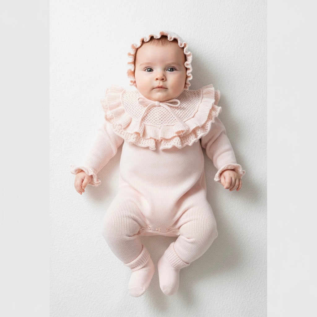 Blush Ruffle Knit 3-piece Set