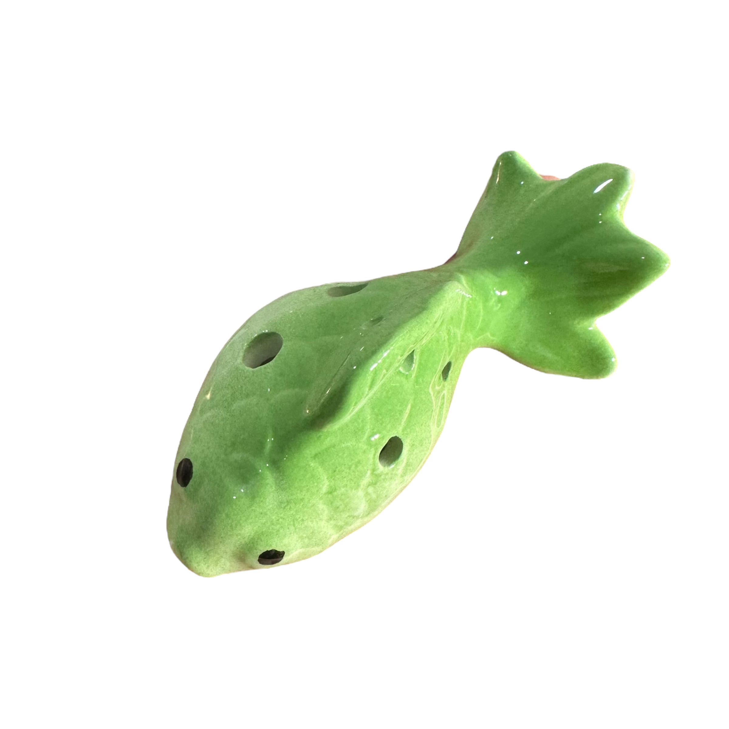 Ceramic Goldfish Ocarina Ocean Green