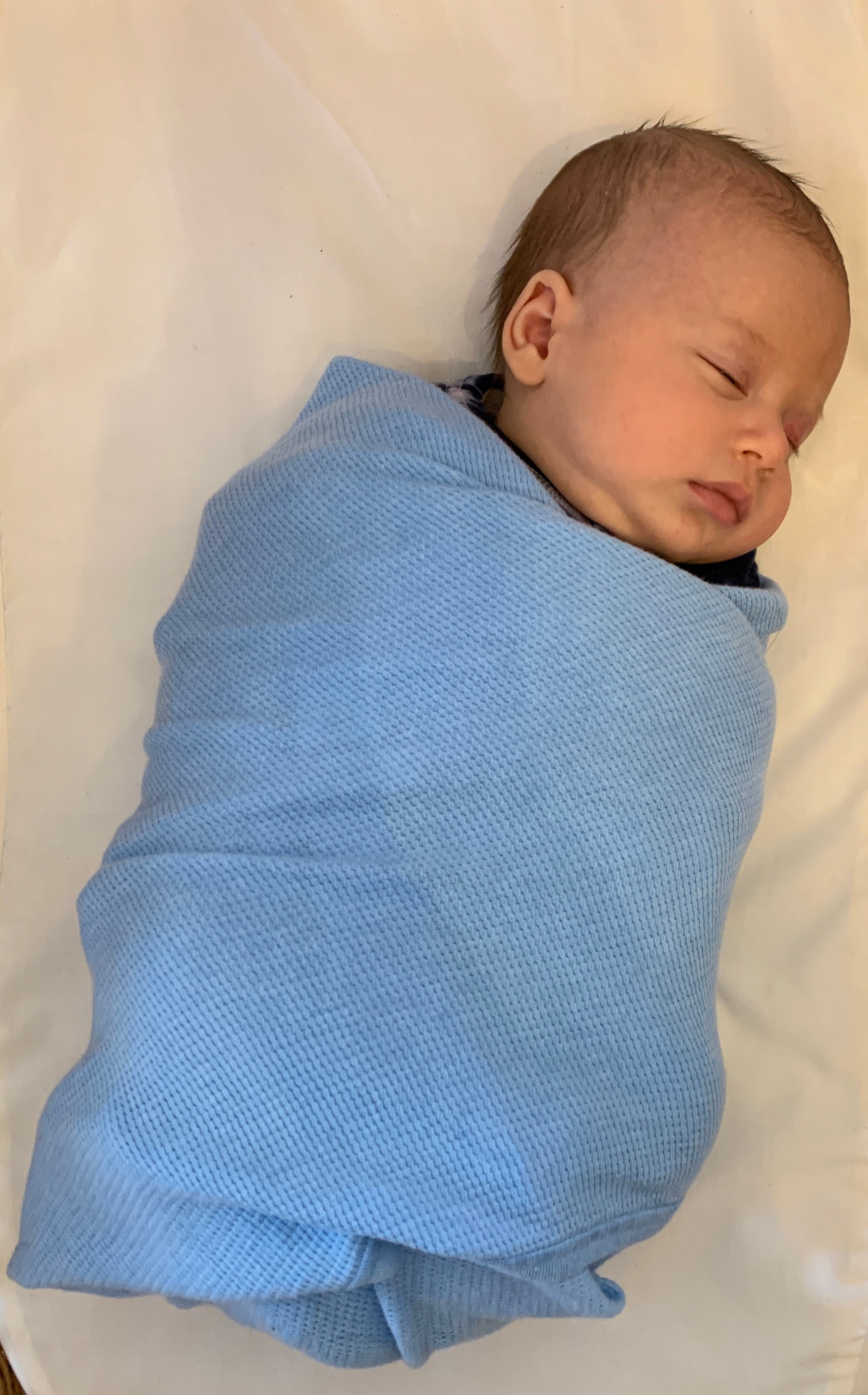 Baby Thermal Super Soft Swaddle Blanket - Simply Solid Blue