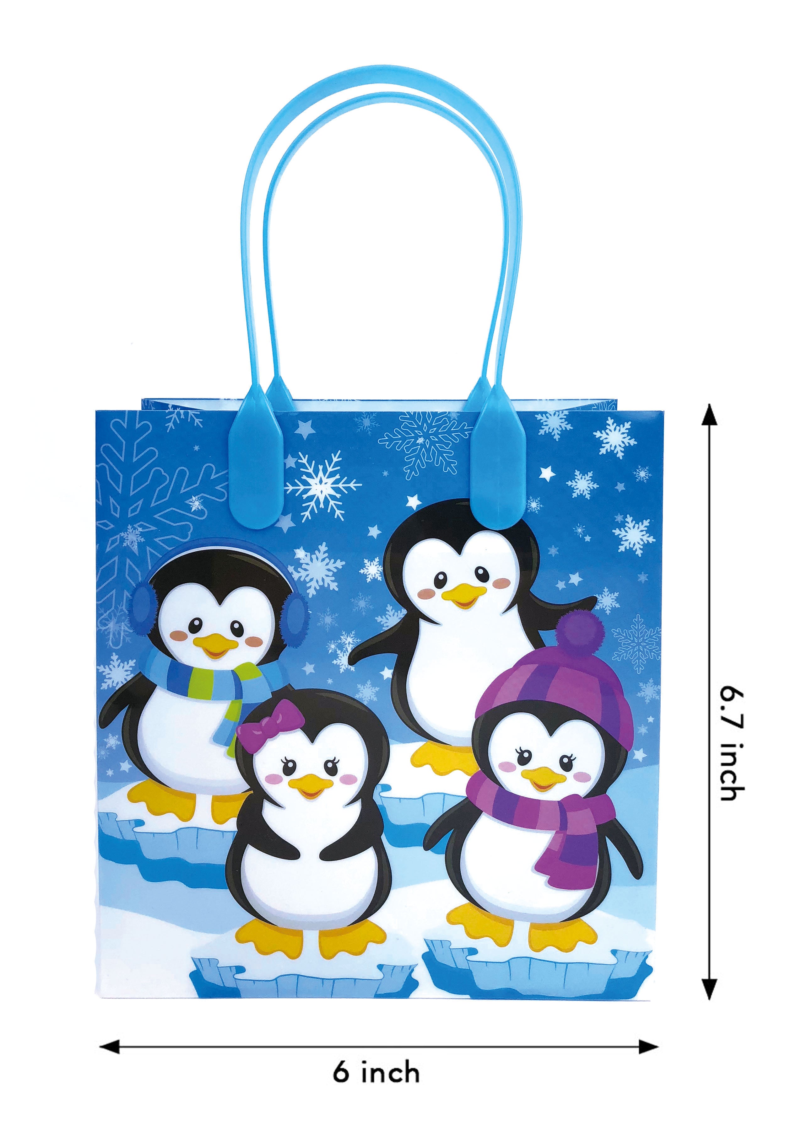 Penguins Party Favor Treat Bags - Set Of 6 Or 12