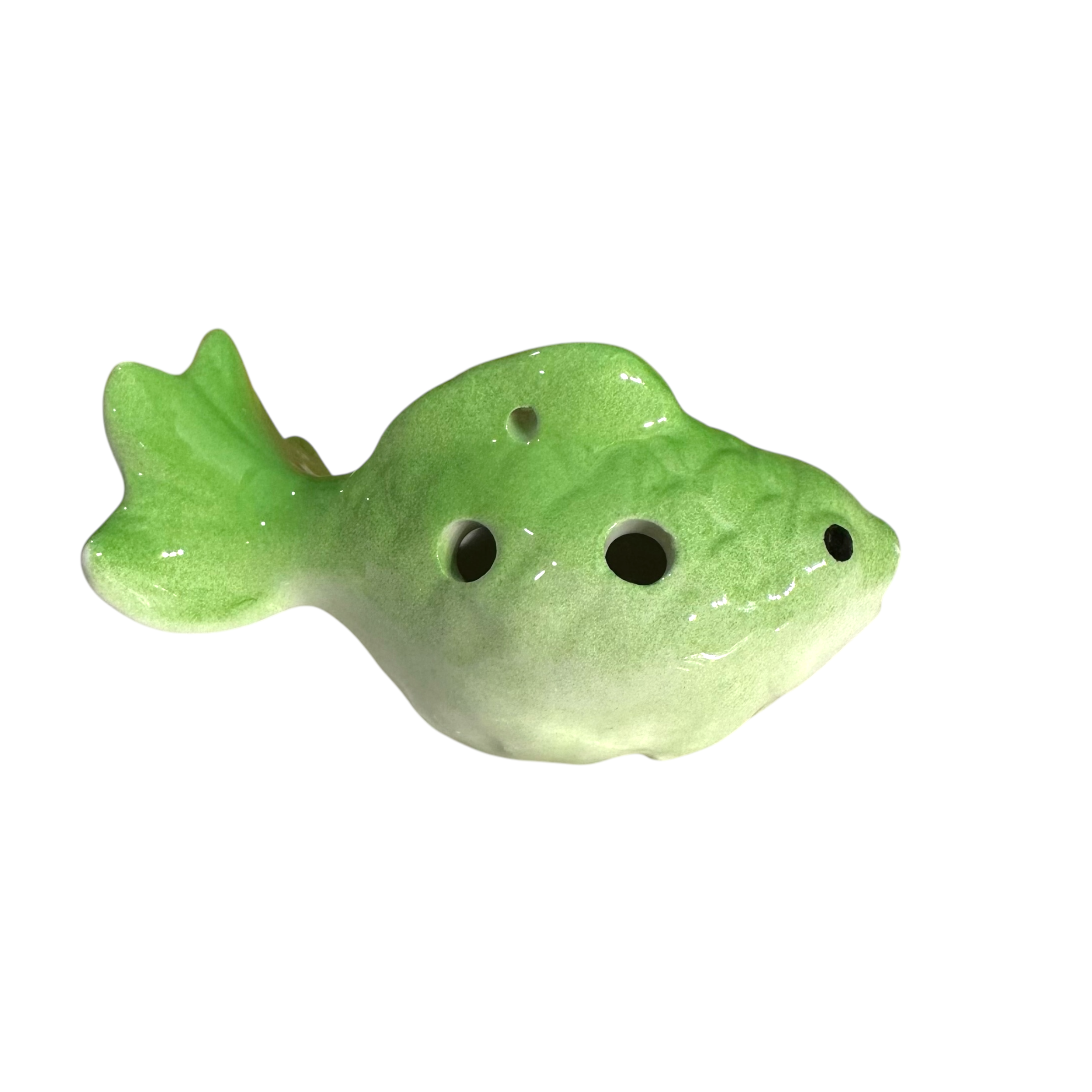Ceramic Goldfish Ocarina Ocean Green