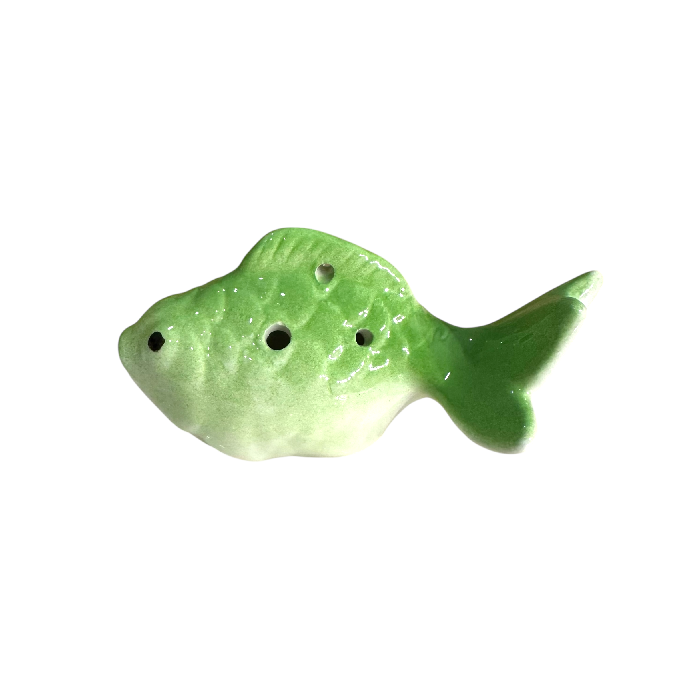 Ceramic Goldfish Ocarina Ocean Green