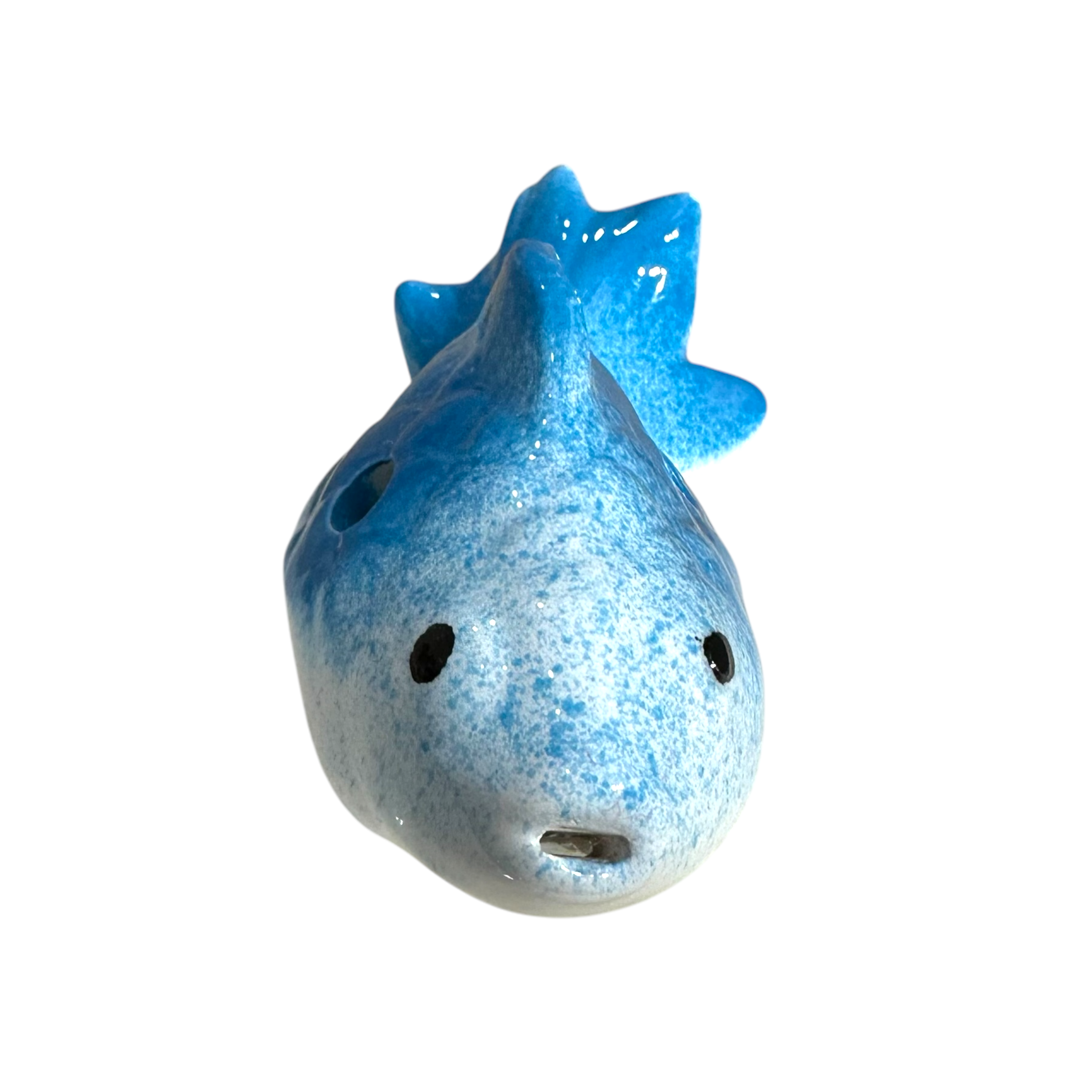 Ceramic Goldfish Ocarina Ocean Light Blue