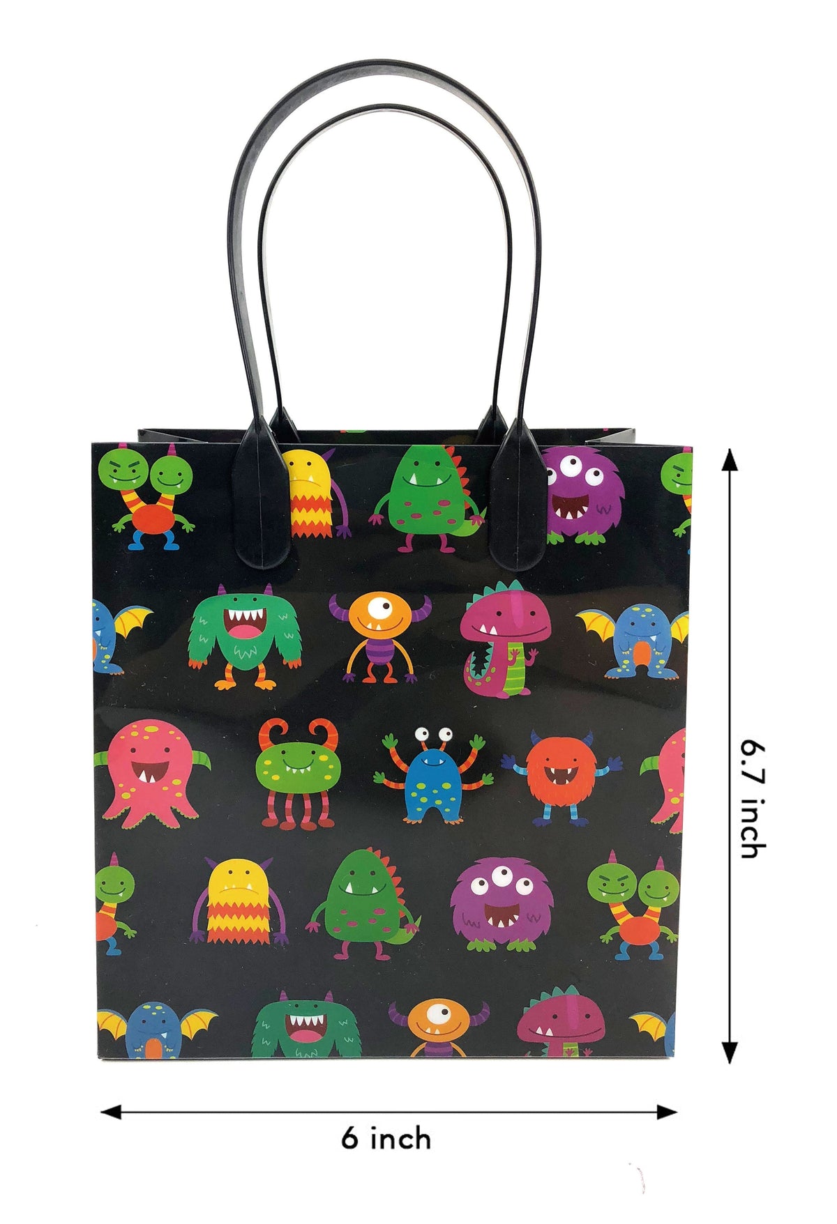 Monster Party Favor Treat Bags - Set Of 6 Or 12
