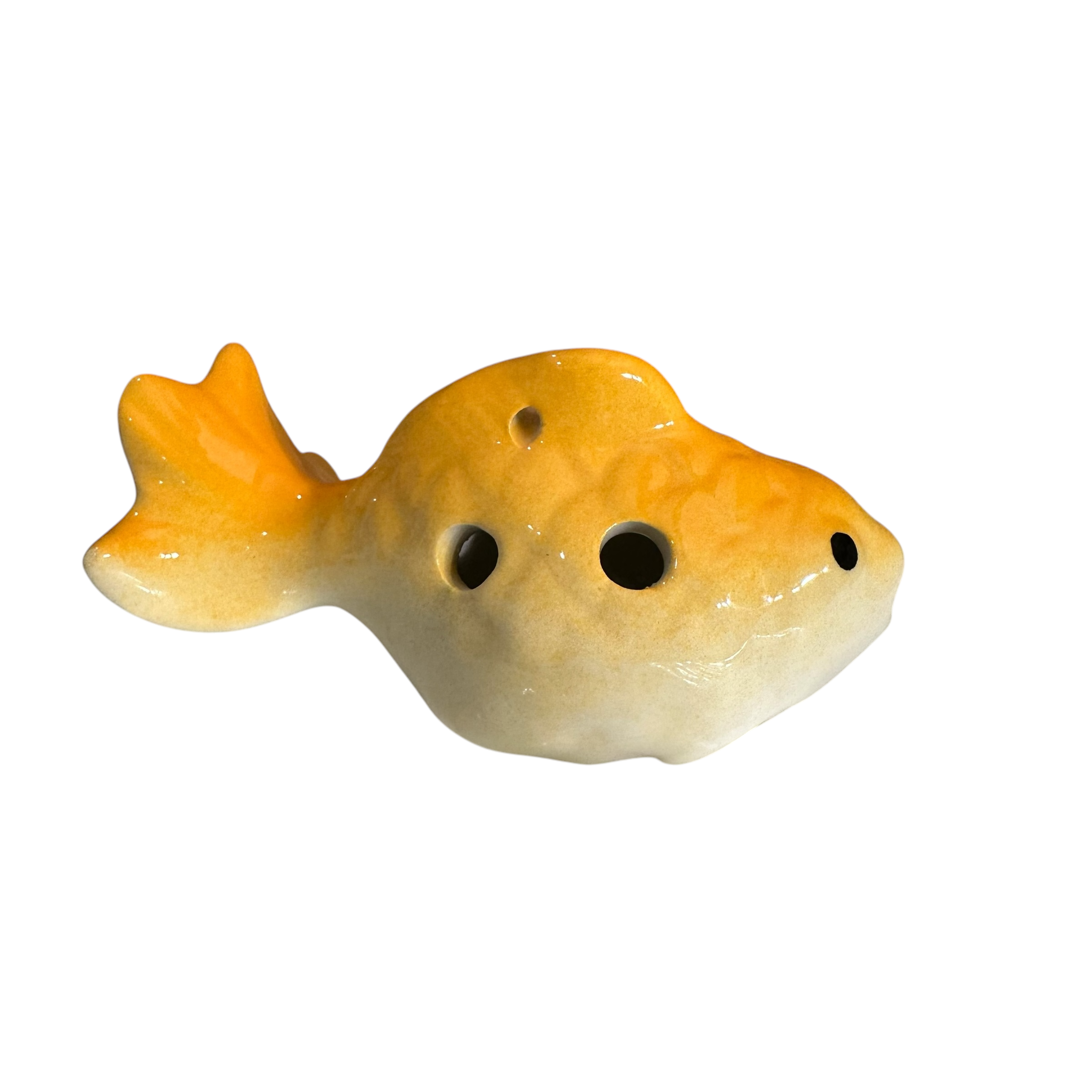 Ceramic Goldfish Ocarina Ocean Orange
