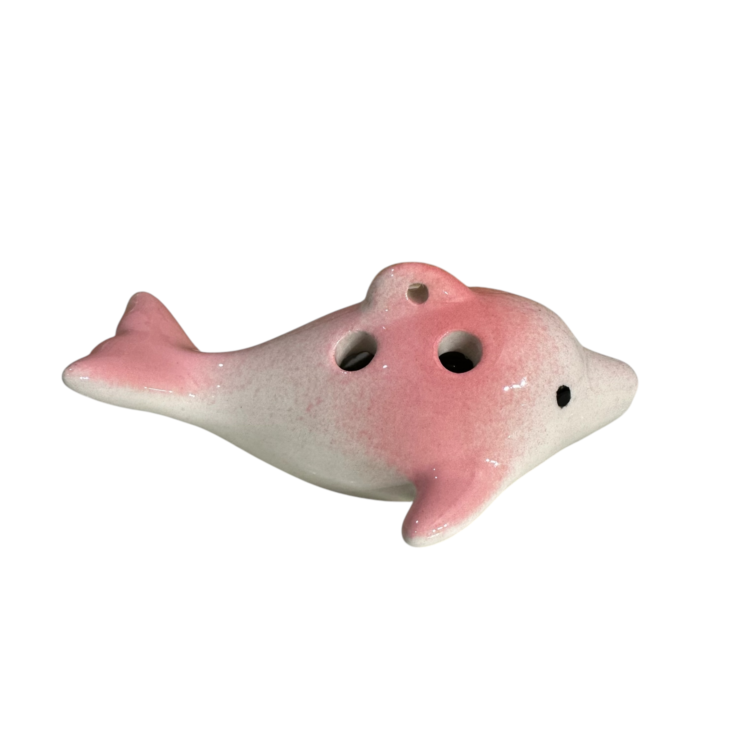 Ceramic Dolphin Ocarina Pink
