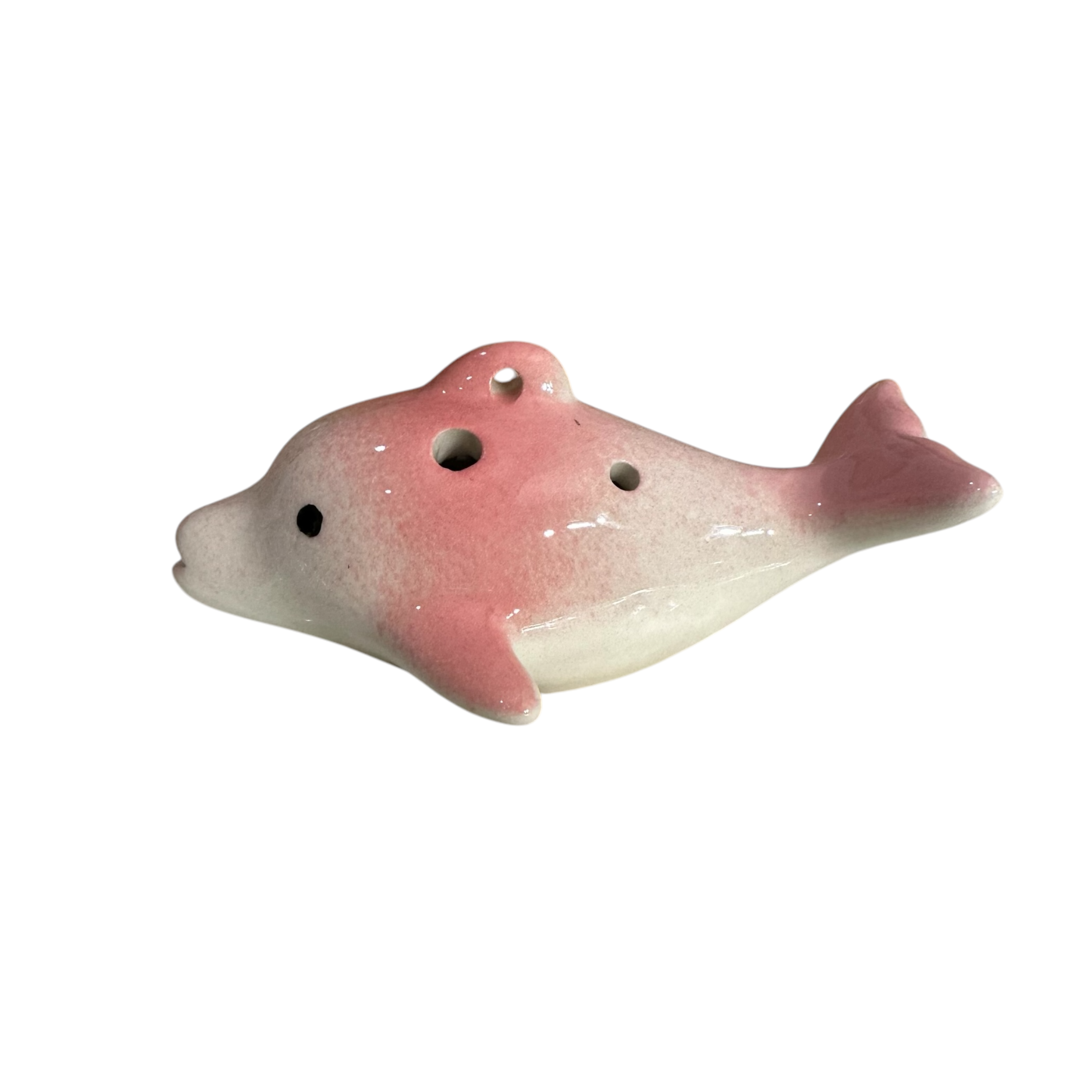 Ceramic Dolphin Ocarina Pink