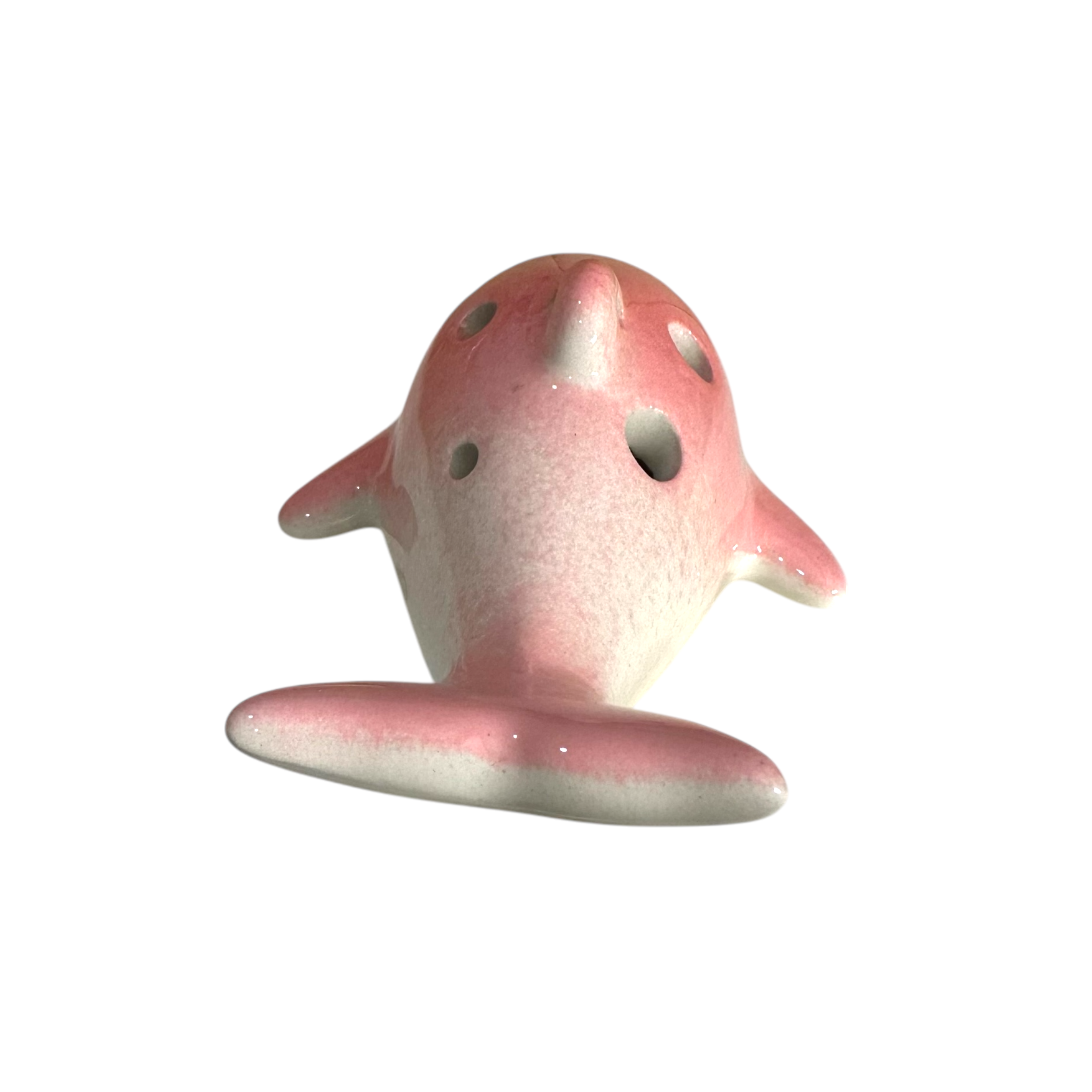 Ceramic Dolphin Ocarina Pink