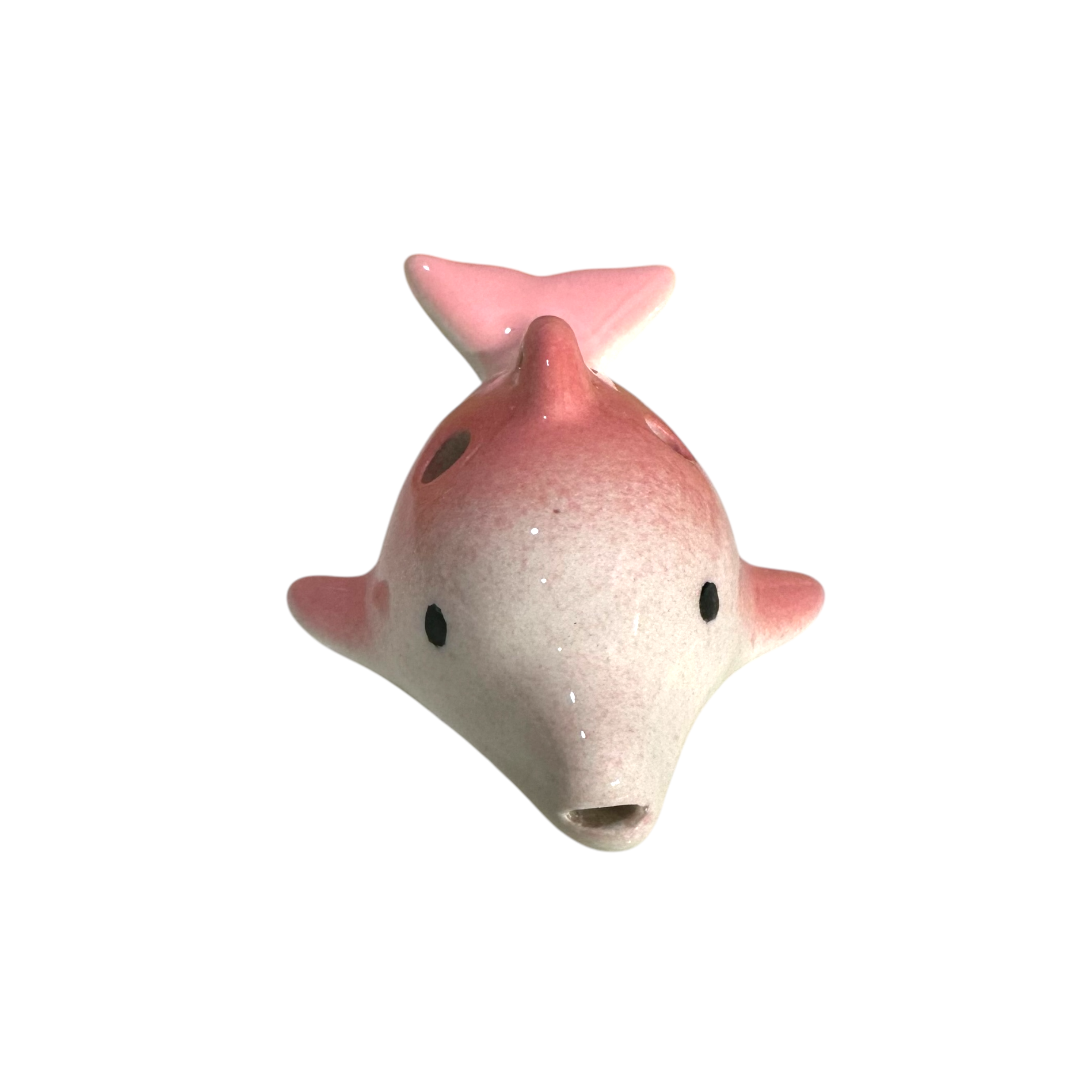 Ceramic Dolphin Ocarina Pink
